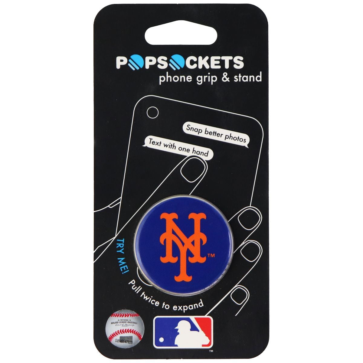 PopSockets: Collapsible Grip & Stand for Phones and Tablets - NY Mets Cell Phone - Mounts & Holders PopSockets - Simple Cell Bulk Wholesale Pricing - USA Seller