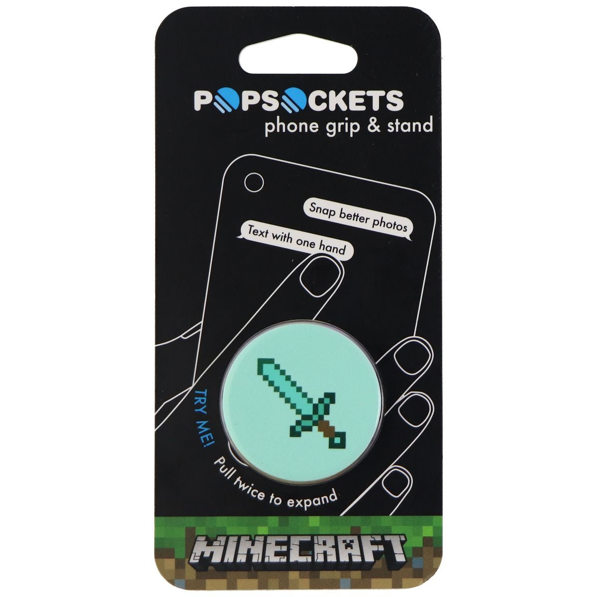 PopSockets Collapsible Grip & Stand for Phones and Tablets - Diamond Sword Cell Phone - Mounts & Holders PopSockets - Simple Cell Bulk Wholesale Pricing - USA Seller