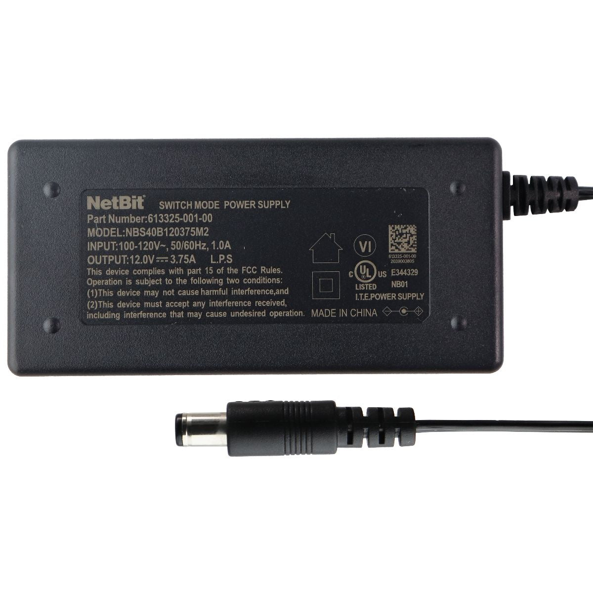 Arris NetBit (12V/3.75A) Switch Mode Power Supply (NBS40B120375M2) / Brick Only Multipurpose Batteries & Power - Multipurpose AC to DC Adapters NetBit - Simple Cell Bulk Wholesale Pricing - USA Seller