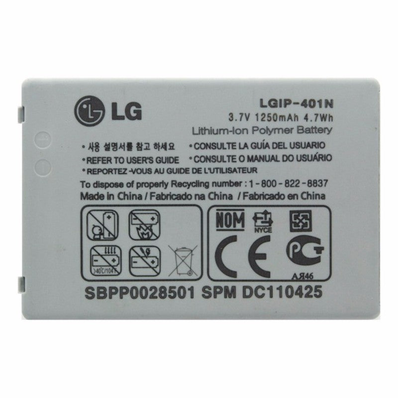 OEM LG LGIP-401N 1250 mAh Replacement Battery for LN510 Rumor Touch Cell Phone - Batteries LG - Simple Cell Bulk Wholesale Pricing - USA Seller