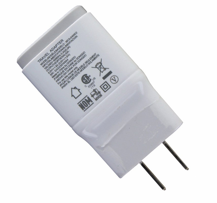 LG (MCS-04W) OEM Wall Adapter for USB Devices - White Cell Phone - Cables & Adapters LG - Simple Cell Bulk Wholesale Pricing - USA Seller