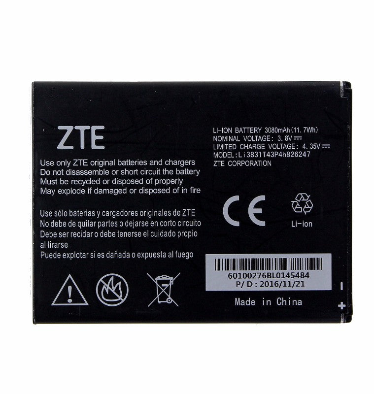 OEM LG Li3831T43P4H826247 3080 mAh Replacement Battery for ZTE Warp7/Grand X3 Cell Phone - Batteries LG - Simple Cell Bulk Wholesale Pricing - USA Seller