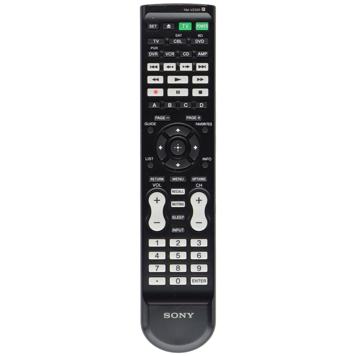 Sony OEM Remote Control (RM-VZ320) for Select Sony Receivers - Black TV, Video & Audio Accessories - Remote Controls Sony - Simple Cell Bulk Wholesale Pricing - USA Seller