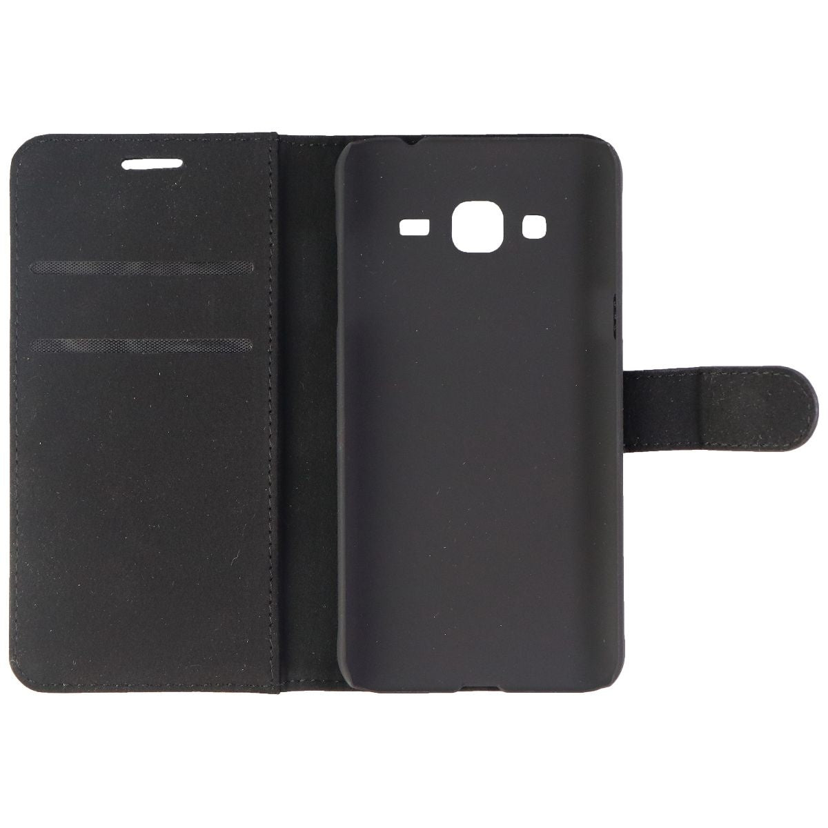 Adreama Folio Wallet Case for Samsung Galaxy J3 (2016) Smartphones - Black Cell Phone - Cases, Covers & Skins Adreama - Simple Cell Bulk Wholesale Pricing - USA Seller