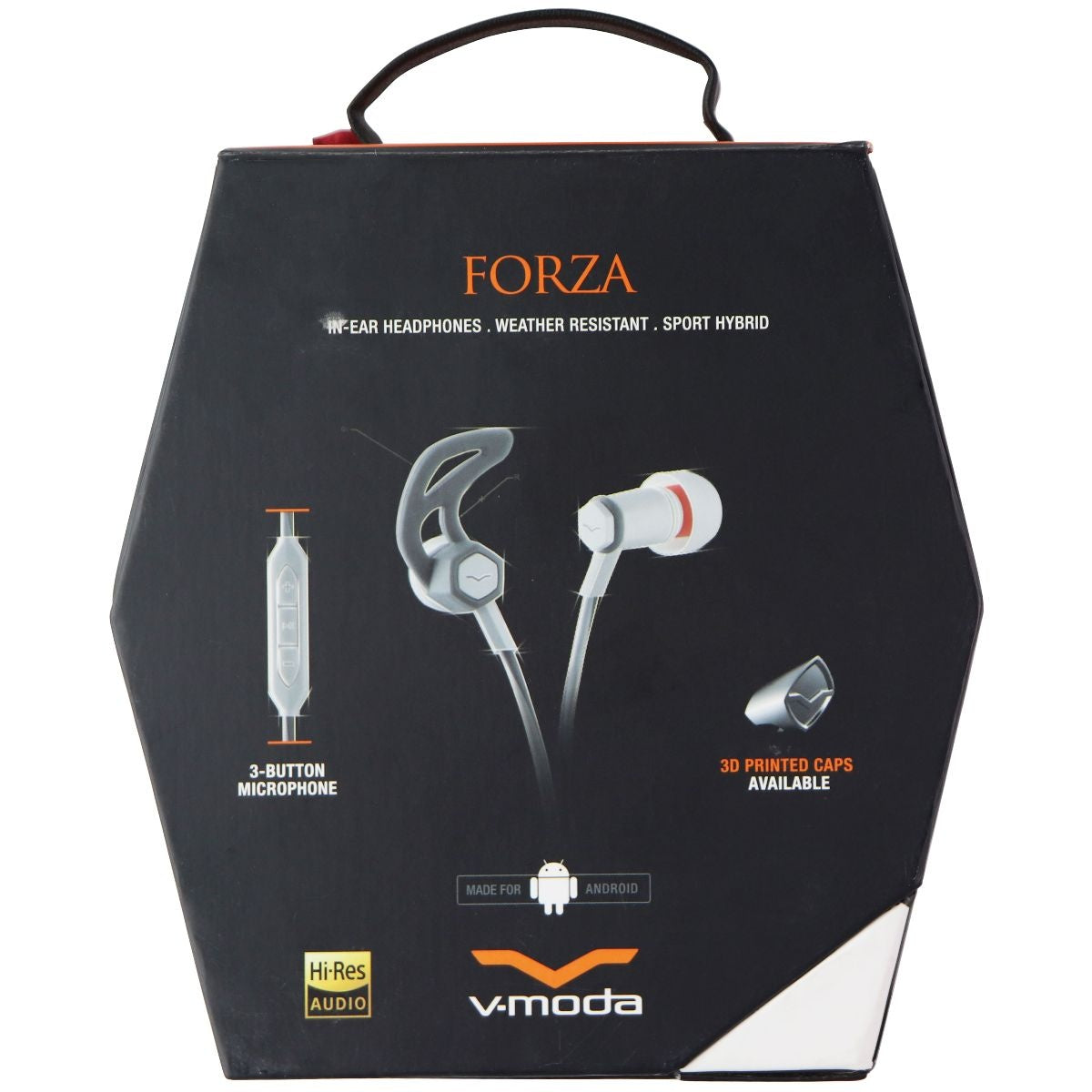 V-MODA Forza In-Ear Sport Headphones with 3-Button Remote & Microphone - White Portable Audio - Headphones V-MODA - Simple Cell Bulk Wholesale Pricing - USA Seller
