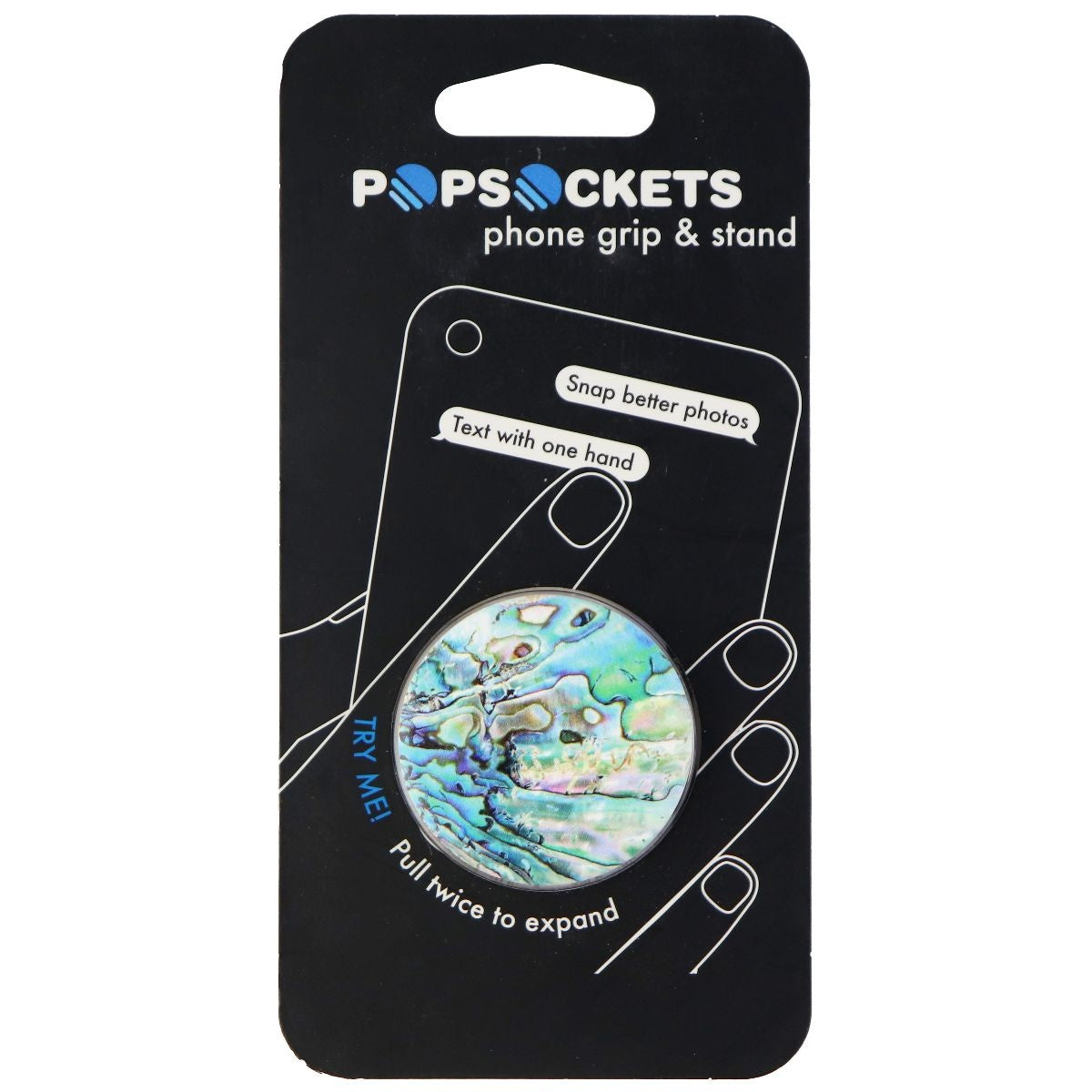 PopSockets: Collapsible Grip and Stand for Phones and Tablets - Faux Abalone Cell Phone - Mounts & Holders PopSockets - Simple Cell Bulk Wholesale Pricing - USA Seller