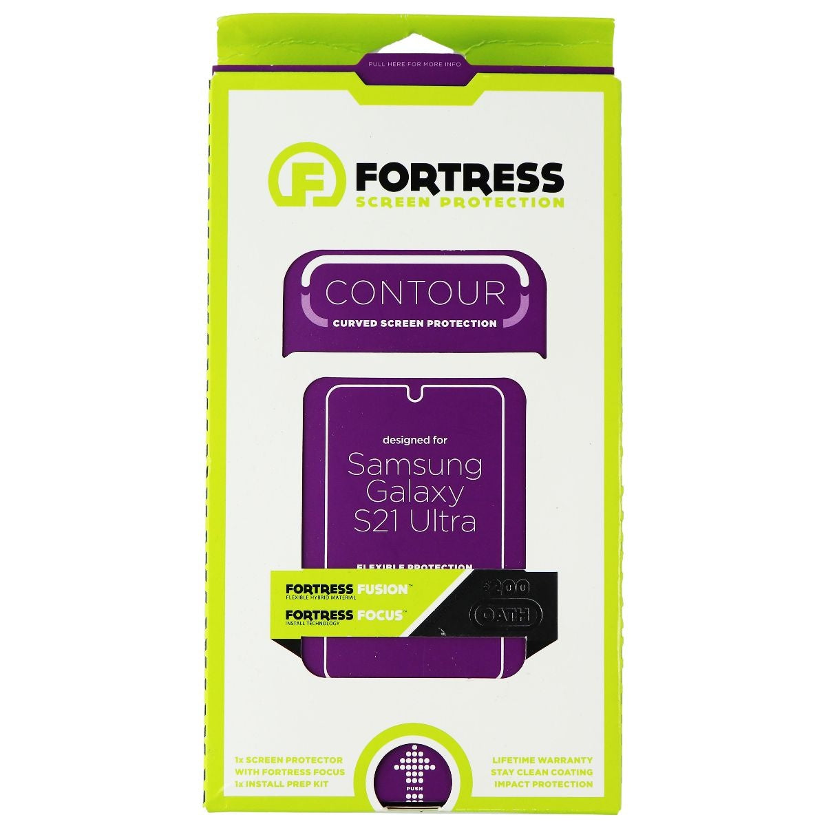 Fortress CONTOUR Curved Screen Protector for Samsung Galaxy S21 Ultra Cell Phone - Screen Protectors Fortress - Simple Cell Bulk Wholesale Pricing - USA Seller