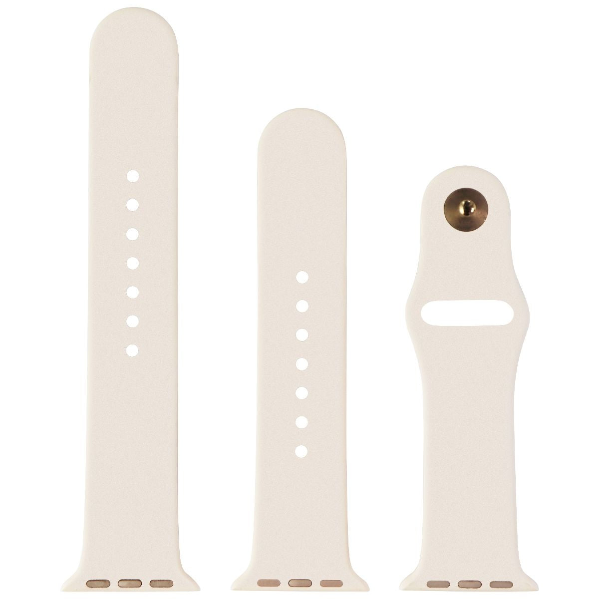 Sport Band (38mm) for Apple Watch 38/40/41mm - Antique White / Gold - Full Set Smart Watch Accessories - Watch Bands Apple - Simple Cell Bulk Wholesale Pricing - USA Seller