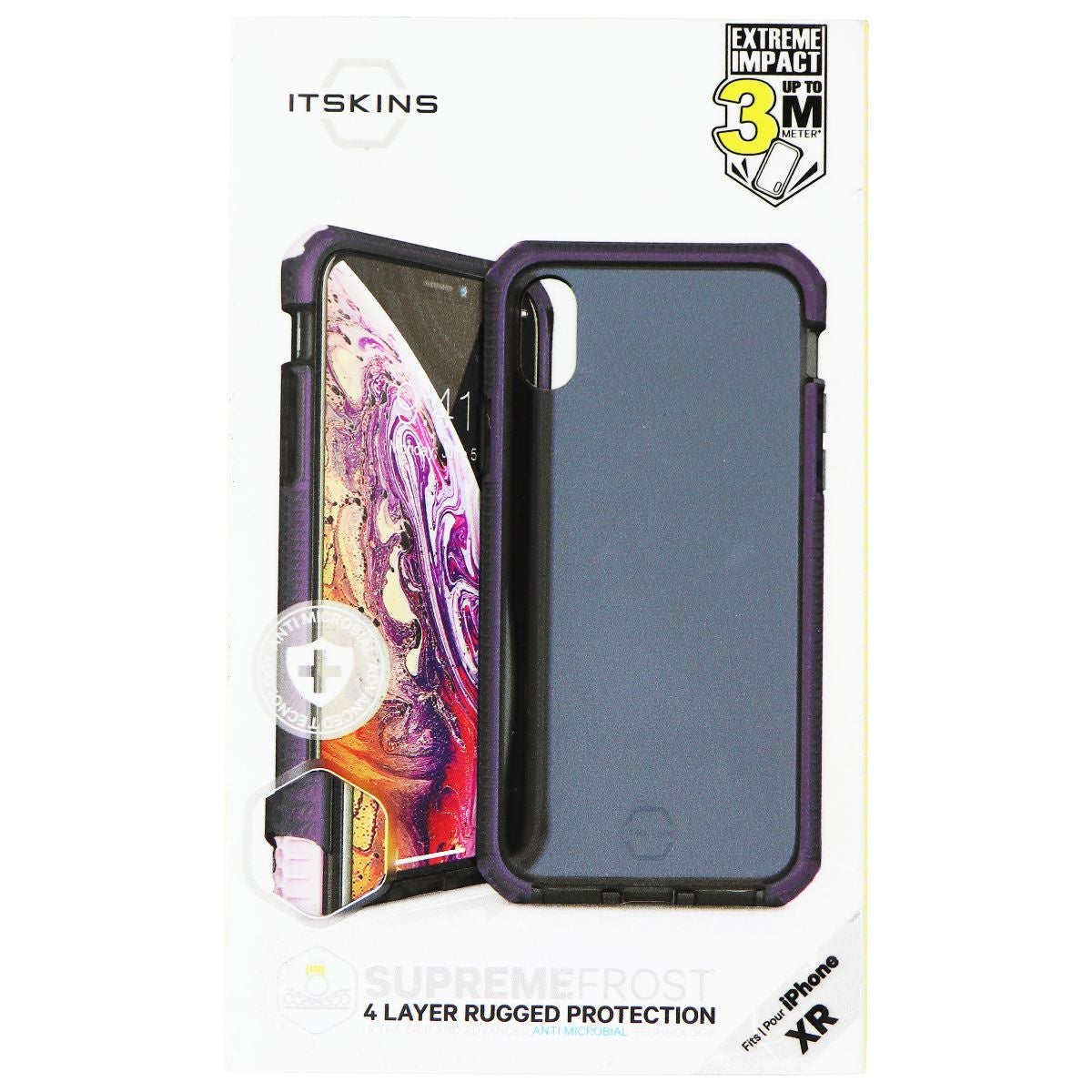 ITSKINS Supreme Frost Case for Apple iPhone XR - Baby Pink and Black Cell Phone - Cases, Covers & Skins ITSKINS - Simple Cell Bulk Wholesale Pricing - USA Seller