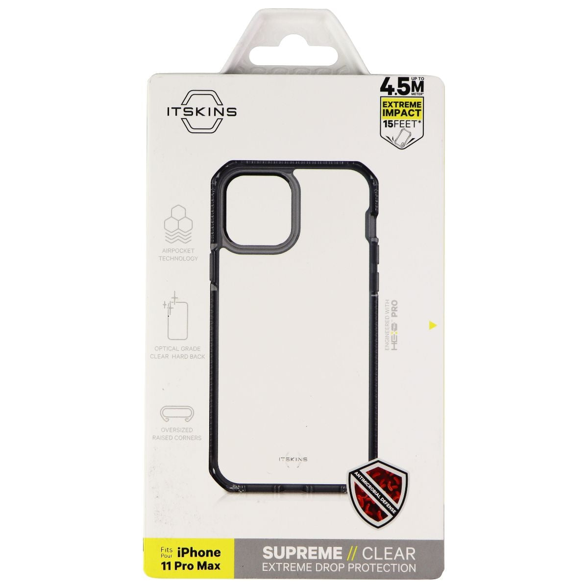 ITSKINS Supreme Clear Series Case for Apple iPhone 11 Pro Max - Smoke/Clear Cell Phone - Cases, Covers & Skins ITSKINS - Simple Cell Bulk Wholesale Pricing - USA Seller