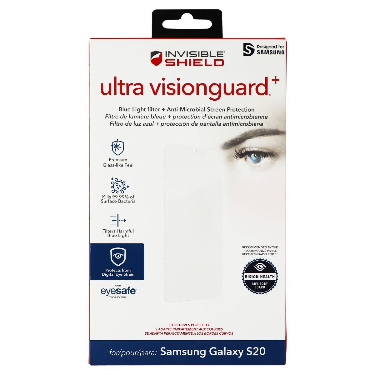 ZAGG (Ultra visionGuard+) Screen Protector for Samsung Galaxy S20 - Clear Cell Phone - Screen Protectors Zagg - Simple Cell Bulk Wholesale Pricing - USA Seller