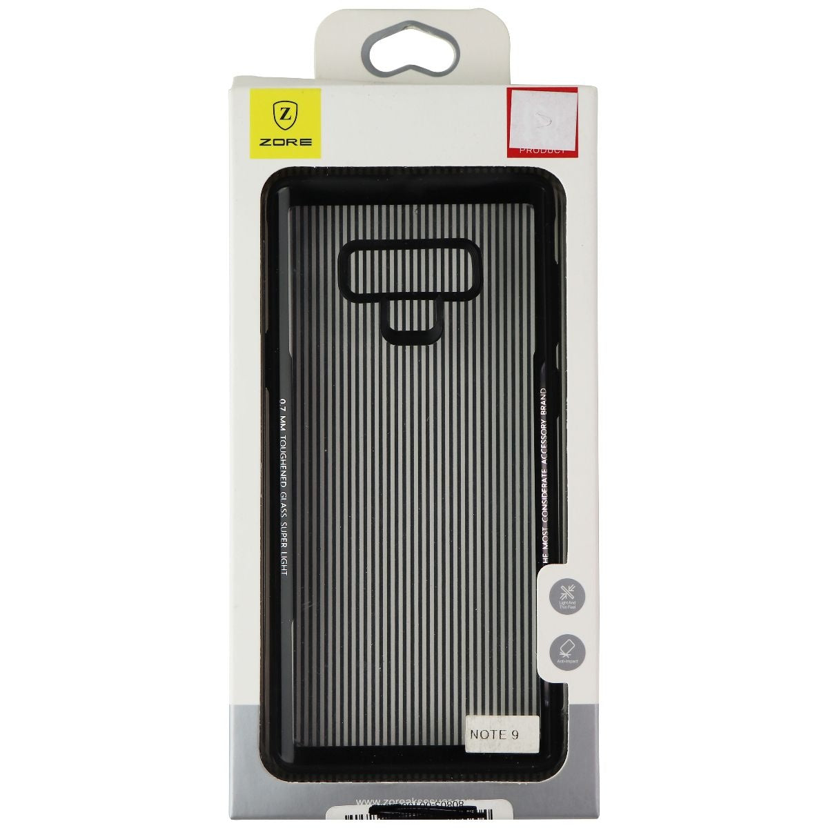 Zore Hybrid Glass Case for Samsung Galaxy Note9 - Clear/Black Cell Phone - Cases, Covers & Skins Zore - Simple Cell Bulk Wholesale Pricing - USA Seller