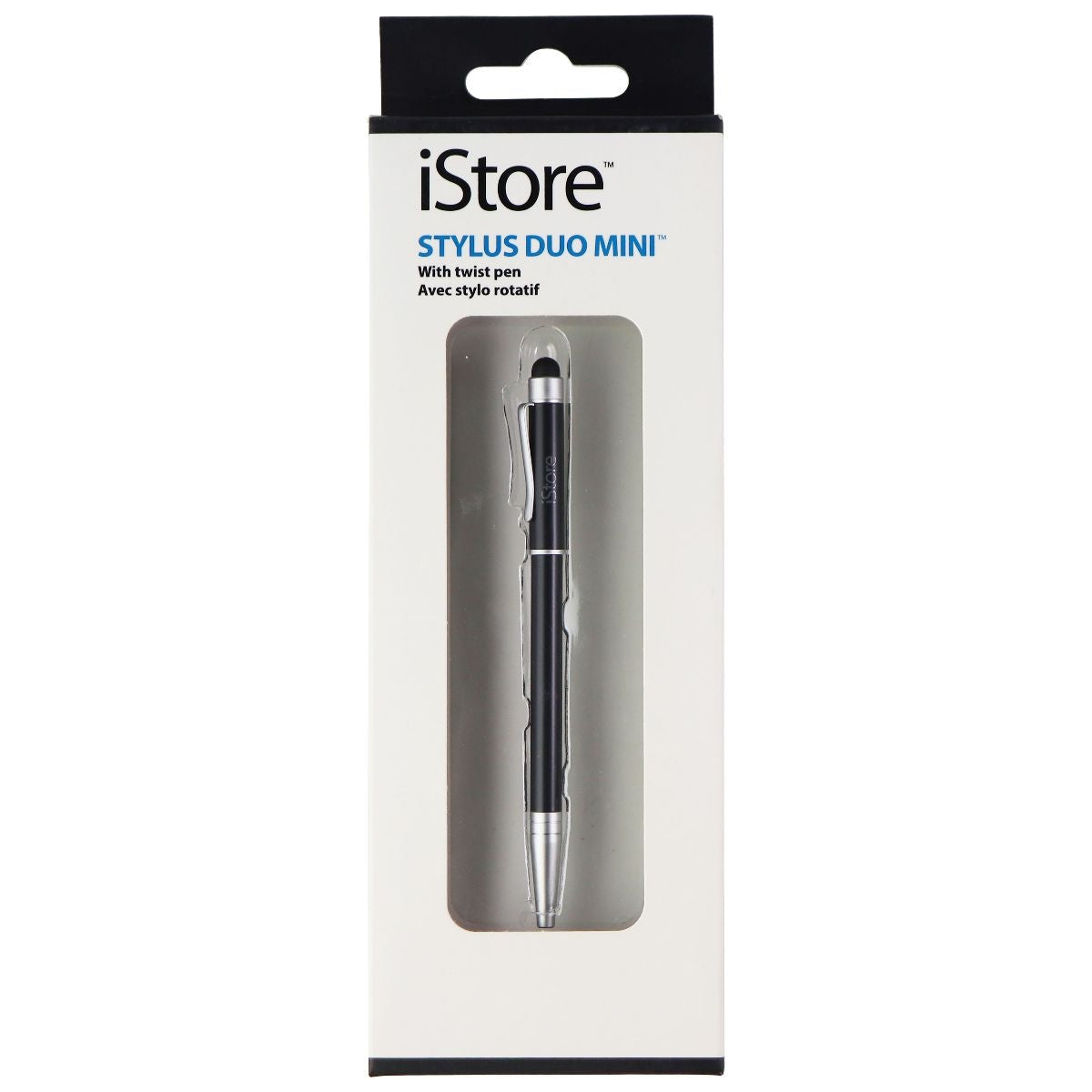 iStore Duo Mini Stylus - Black/Silver (AMM151CAI) Cell Phone - Styluses iStore - Simple Cell Bulk Wholesale Pricing - USA Seller