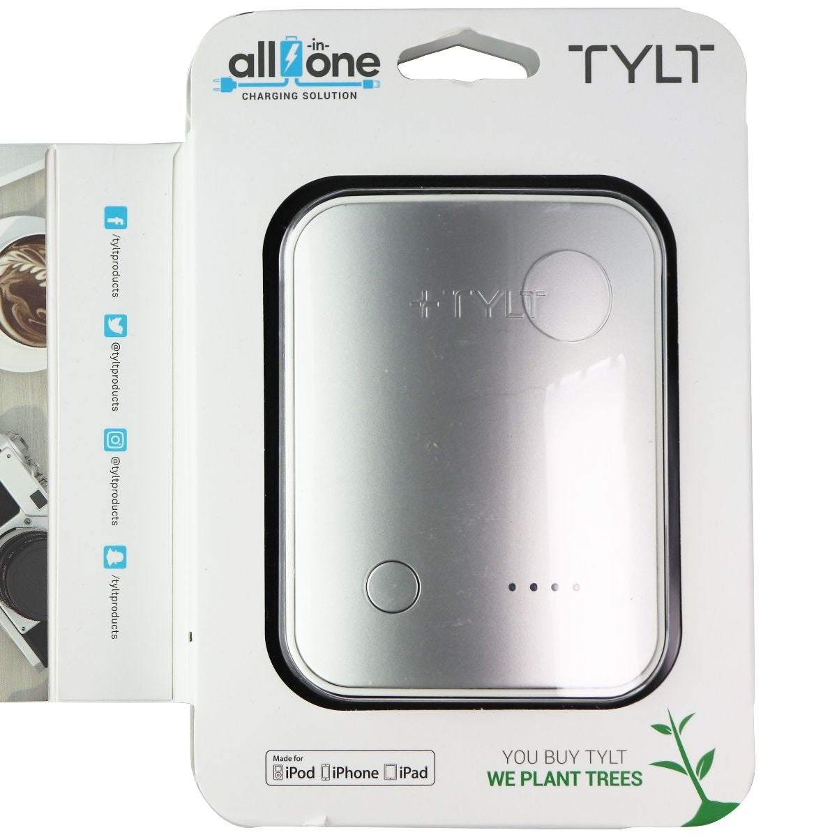 TYLT XCele 3 all-in-one Battery Pack with 8-Pin + Micro USB Connectors - White Cell Phone - Batteries TYLT - Simple Cell Bulk Wholesale Pricing - USA Seller