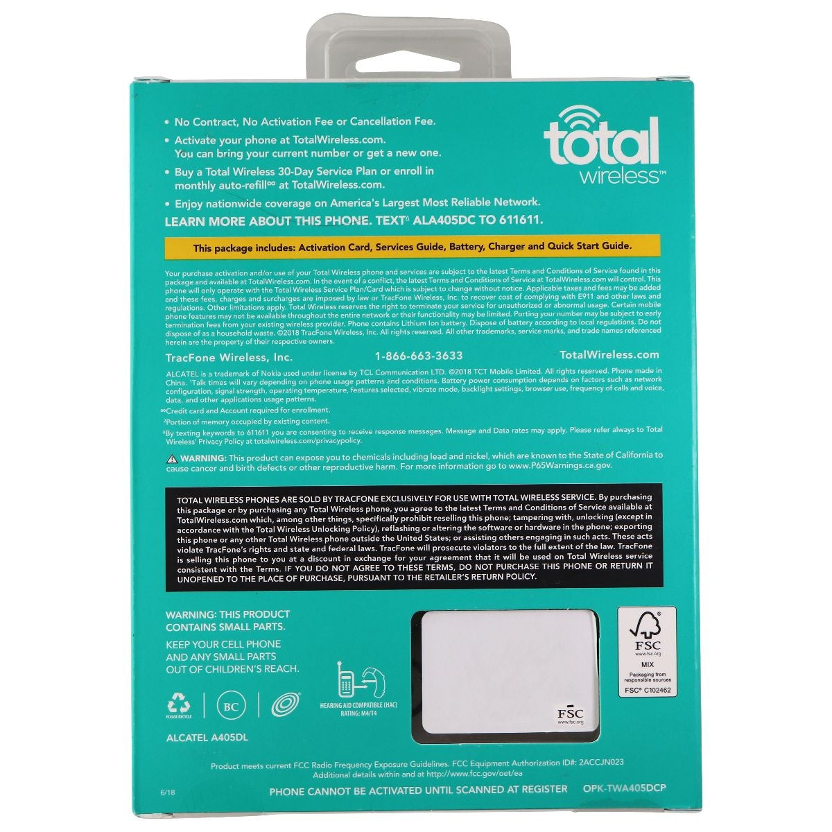 Alcatel MYFLIP (2.8-inch) Flip Phone (A405DL) Total Wireless Pre-Paid - 4GB/Gray Cell Phones & Smartphones Alcatel - Simple Cell Bulk Wholesale Pricing - USA Seller