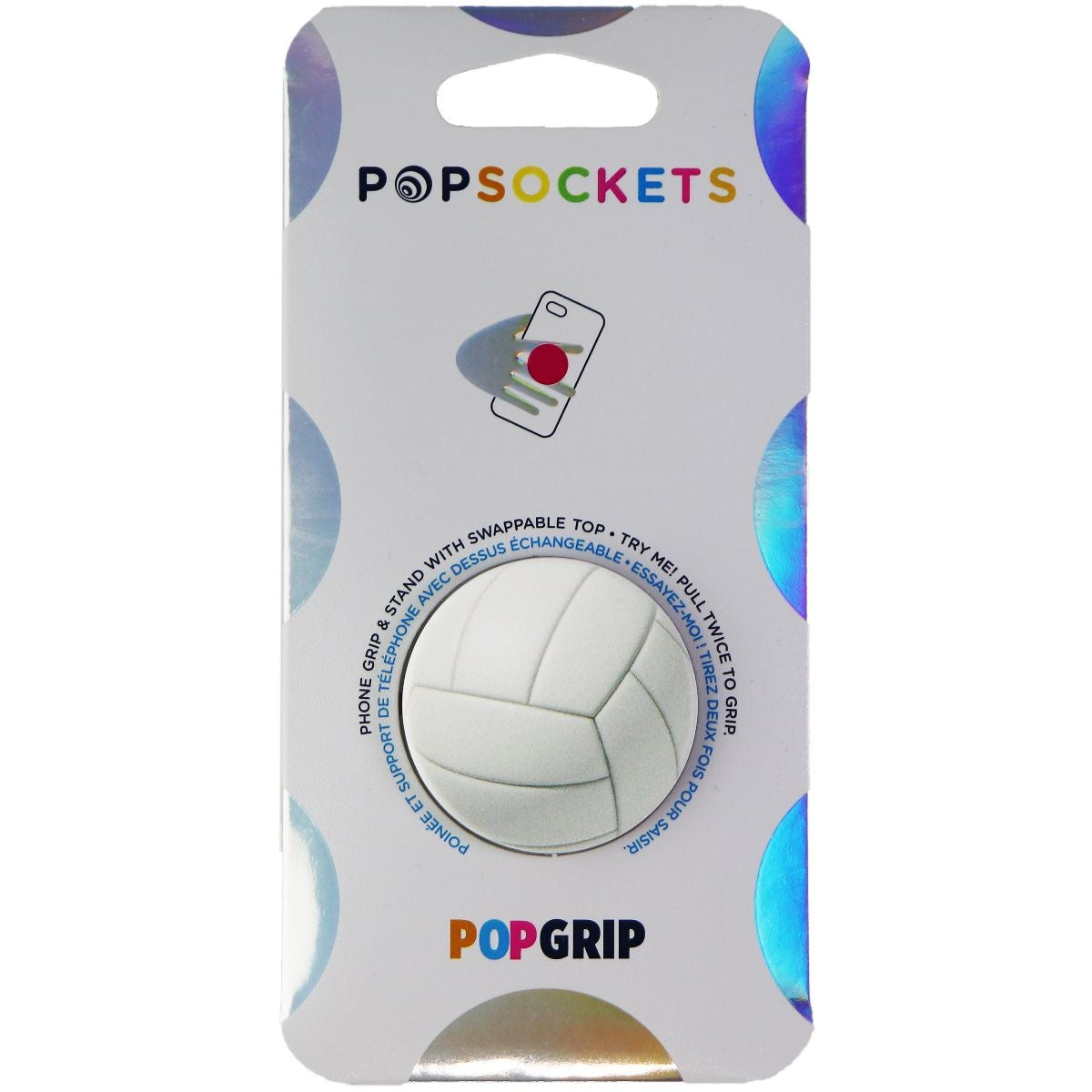 PopSockets PopGrip Expanding Stand and Grip with Swappable Top - Volleyball Cell Phone - Mounts & Holders PopSockets - Simple Cell Bulk Wholesale Pricing - USA Seller