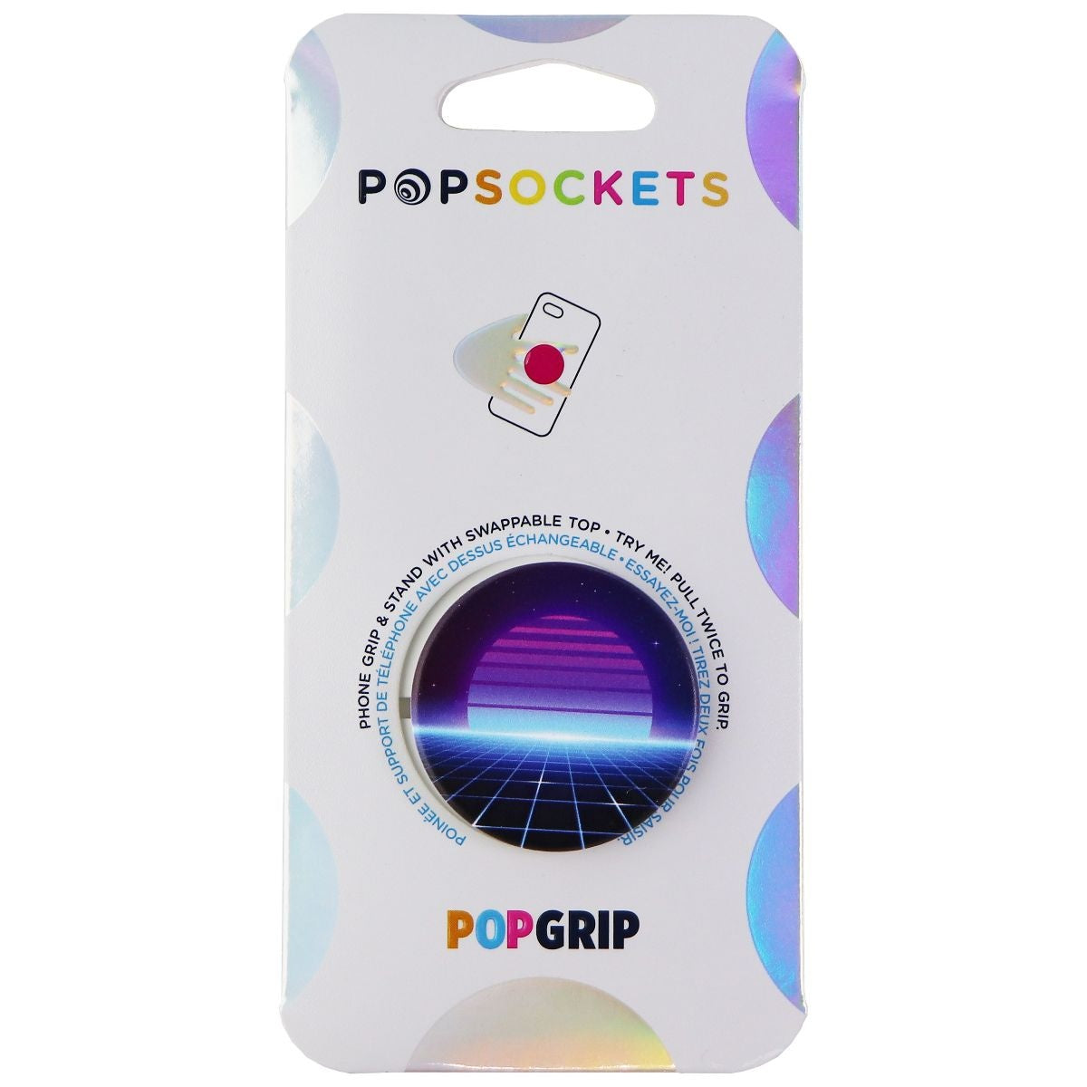PopSockets: PopGrip Expanding Stand & Grip with Swappable Top - Electric Sunset Cell Phone - Mounts & Holders PopSockets - Simple Cell Bulk Wholesale Pricing - USA Seller