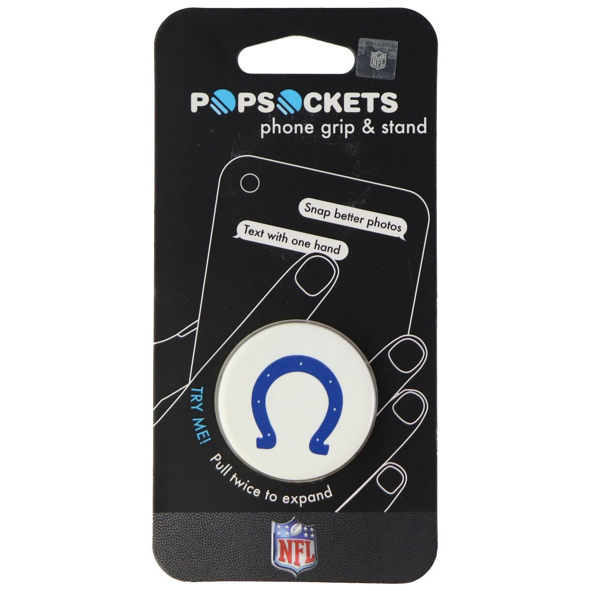 PopSockets: Collapsible Grip and Stand for Phones and Tablets - Indiana Colts Cell Phone - Mounts & Holders PopSockets - Simple Cell Bulk Wholesale Pricing - USA Seller