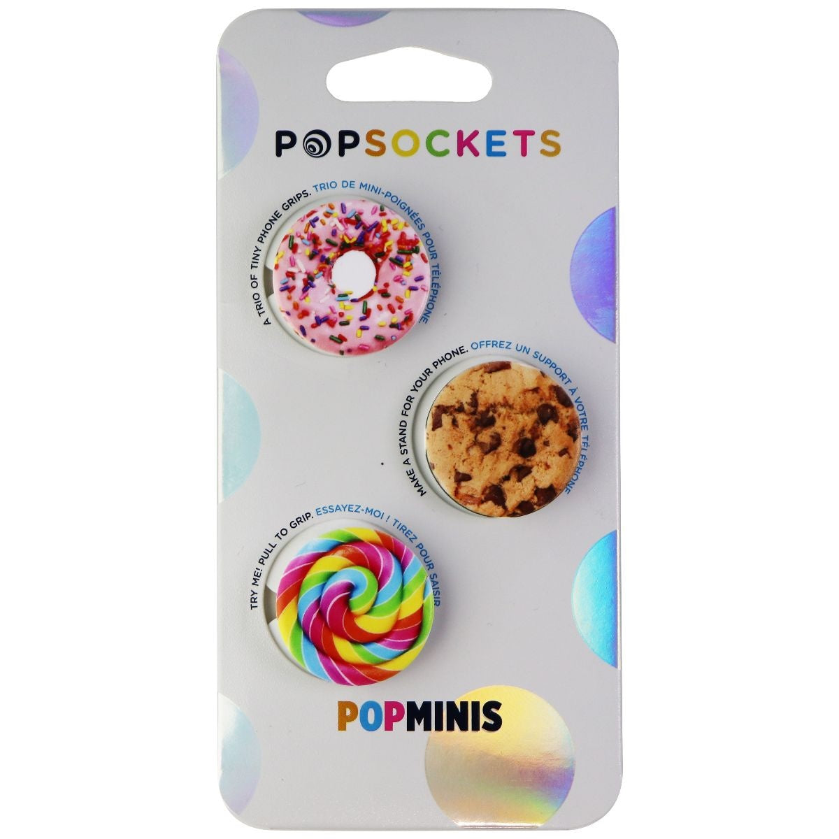 PopSockets PopMinis: Mini Grips for Phones & Tablets (3 Pack) - Sweet Tooth Cell Phone - Mounts & Holders PopSockets - Simple Cell Bulk Wholesale Pricing - USA Seller