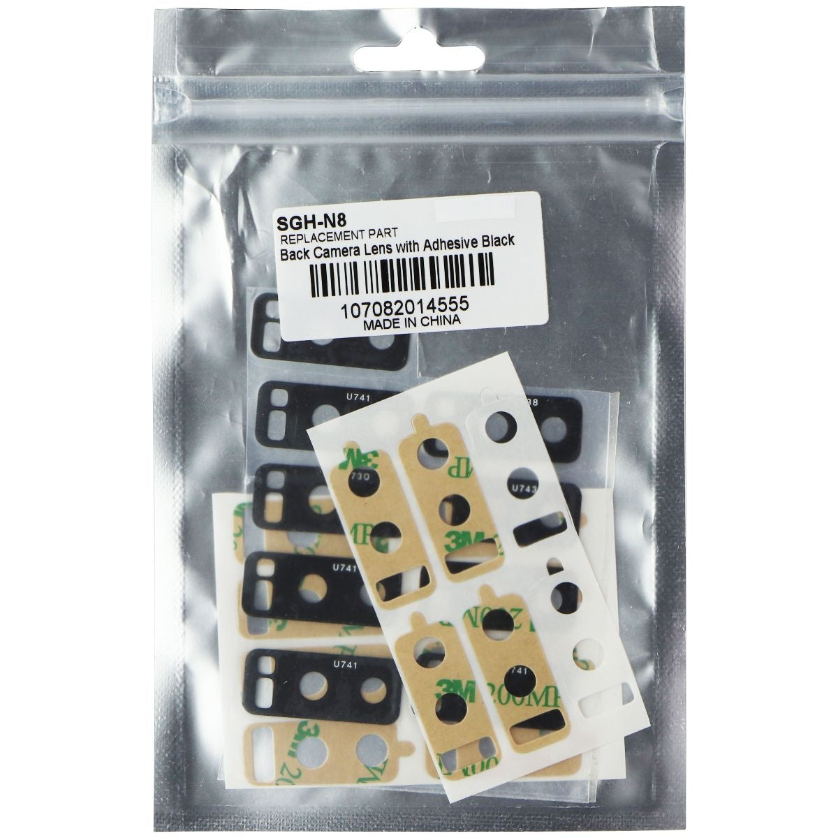 Back Camera Lens (9 Pack) with Adhesive for Samsung Galaxy Note8 - Black Cell Phone - Replacement Parts & Tools Unbranded - Simple Cell Bulk Wholesale Pricing - USA Seller
