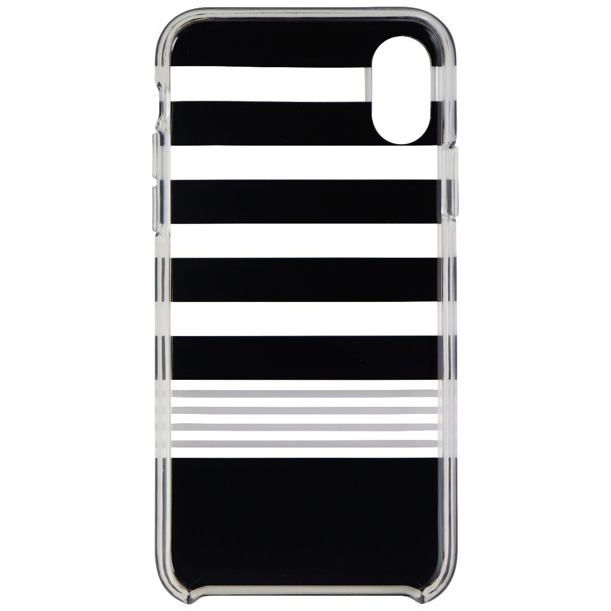 Kate Spade Protective Hardshell Case for iPhone X - Black/White Multi Stripe Cell Phone - Cases, Covers & Skins Kate Spade - Simple Cell Bulk Wholesale Pricing - USA Seller