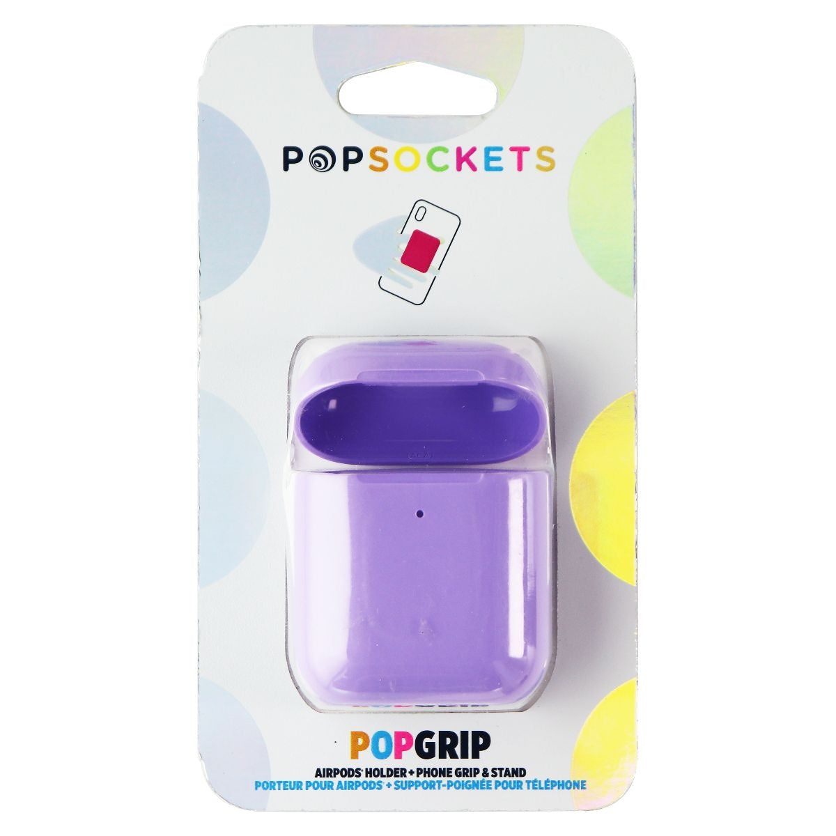 PopSockets PopGrip Series Airpods Holder + Phone Grip/Stand - Iris Purple Cell Phone - Cases, Covers & Skins PopSockets - Simple Cell Bulk Wholesale Pricing - USA Seller