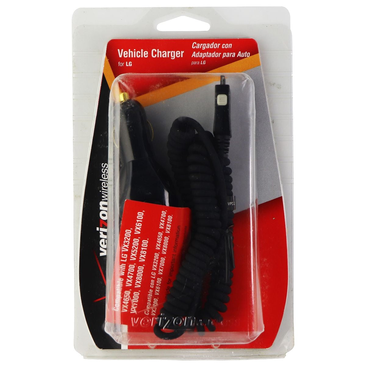 Verizon Vehicle Car Charger for LG VX3200 / VX4650 / VX8100 - Black Cell Phone - Chargers & Cradles Verizon - Simple Cell Bulk Wholesale Pricing - USA Seller