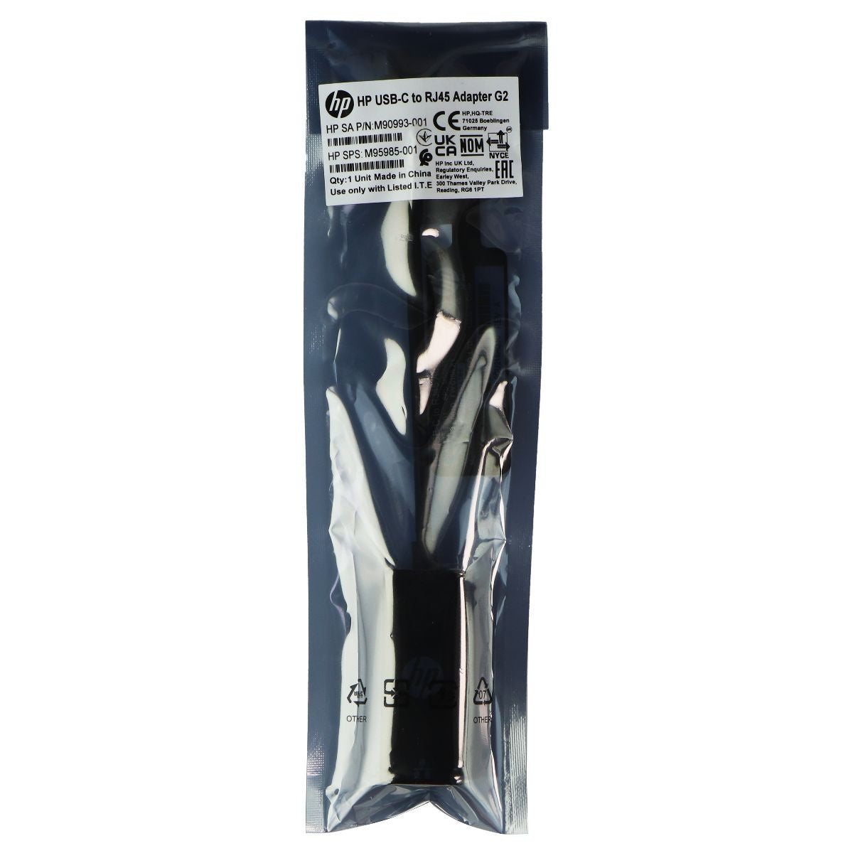 HP USB C to Gigabit RJ45 Adapter G2 - Black (M95985-001 / M90993-001) Computer/Network - USB Cables, Hubs & Adapters HP - Simple Cell Bulk Wholesale Pricing - USA Seller