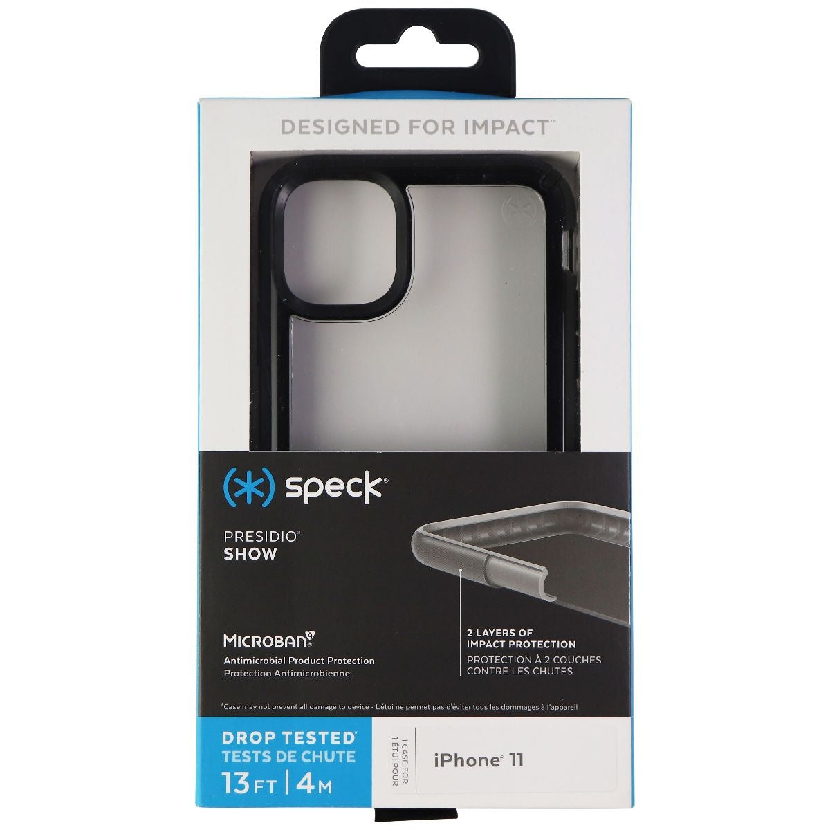 Speck Presidio Show Series Hard Case for Apple iPhone 11 - Clear/Black Cell Phone - Cases, Covers & Skins Speck - Simple Cell Bulk Wholesale Pricing - USA Seller
