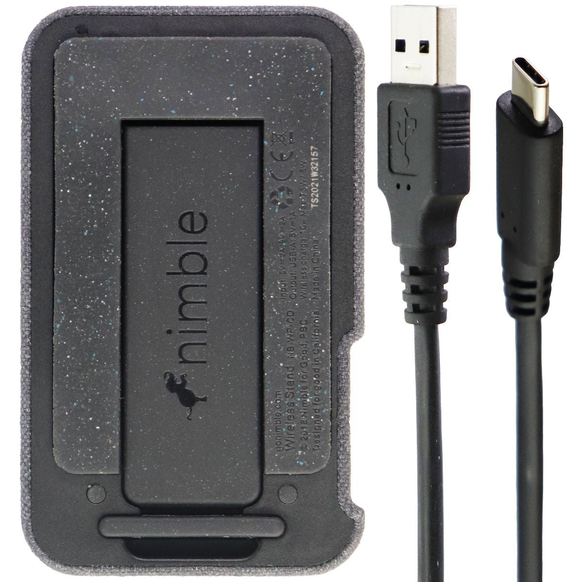 Nimble 10W Wireless Stand Qi Charging Pad - Gray Fabric (NB-WP-CD) Cell Phone - Chargers & Cradles Nimble - Simple Cell Bulk Wholesale Pricing - USA Seller