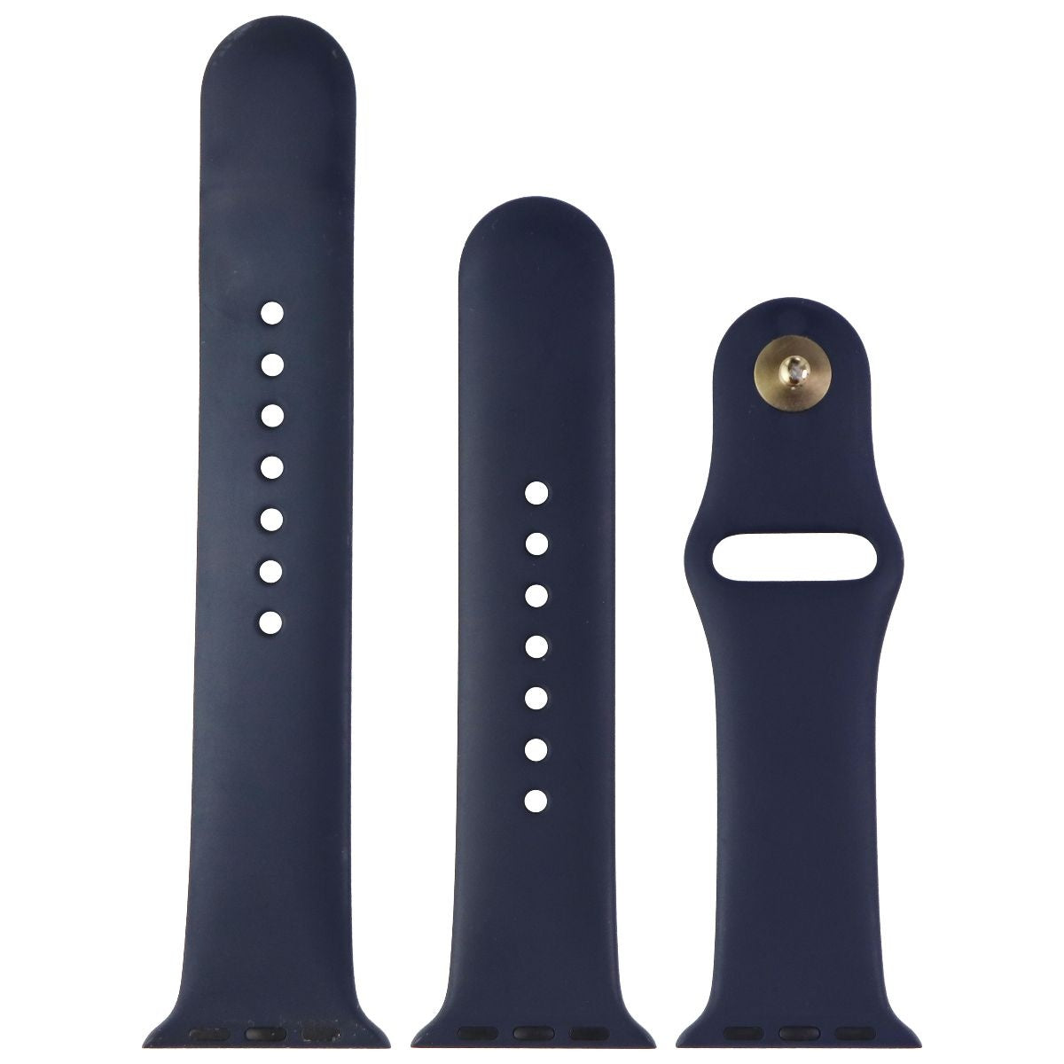 Apple (38mm) Sport Band for Apple Watch 38/40/41mm - Midnight Blue / Gold Smart Watch Accessories - Watch Bands Apple - Simple Cell Bulk Wholesale Pricing - USA Seller