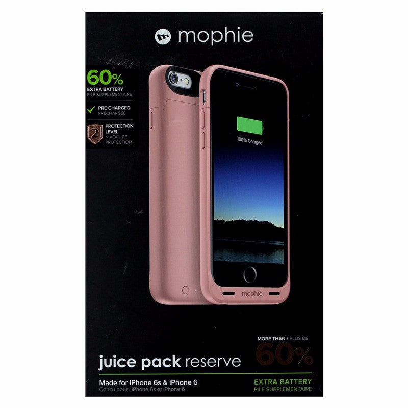 Mophie Juice Pack Reserve 1840mAh Battery Case for iPhone 6/6s - Rose Gold Cell Phone - Cases, Covers & Skins Mophie - Simple Cell Bulk Wholesale Pricing - USA Seller