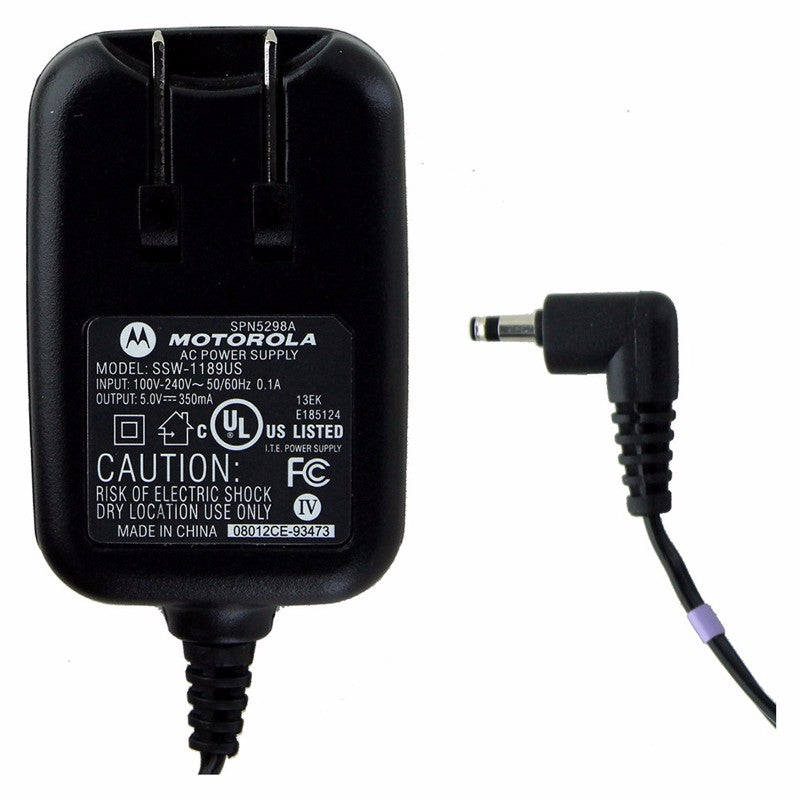 Motorola AC Power Supply Wall Charger 5.0V 350mA SPN5298A Cell Phone - Chargers & Cradles Motorola - Simple Cell Bulk Wholesale Pricing - USA Seller