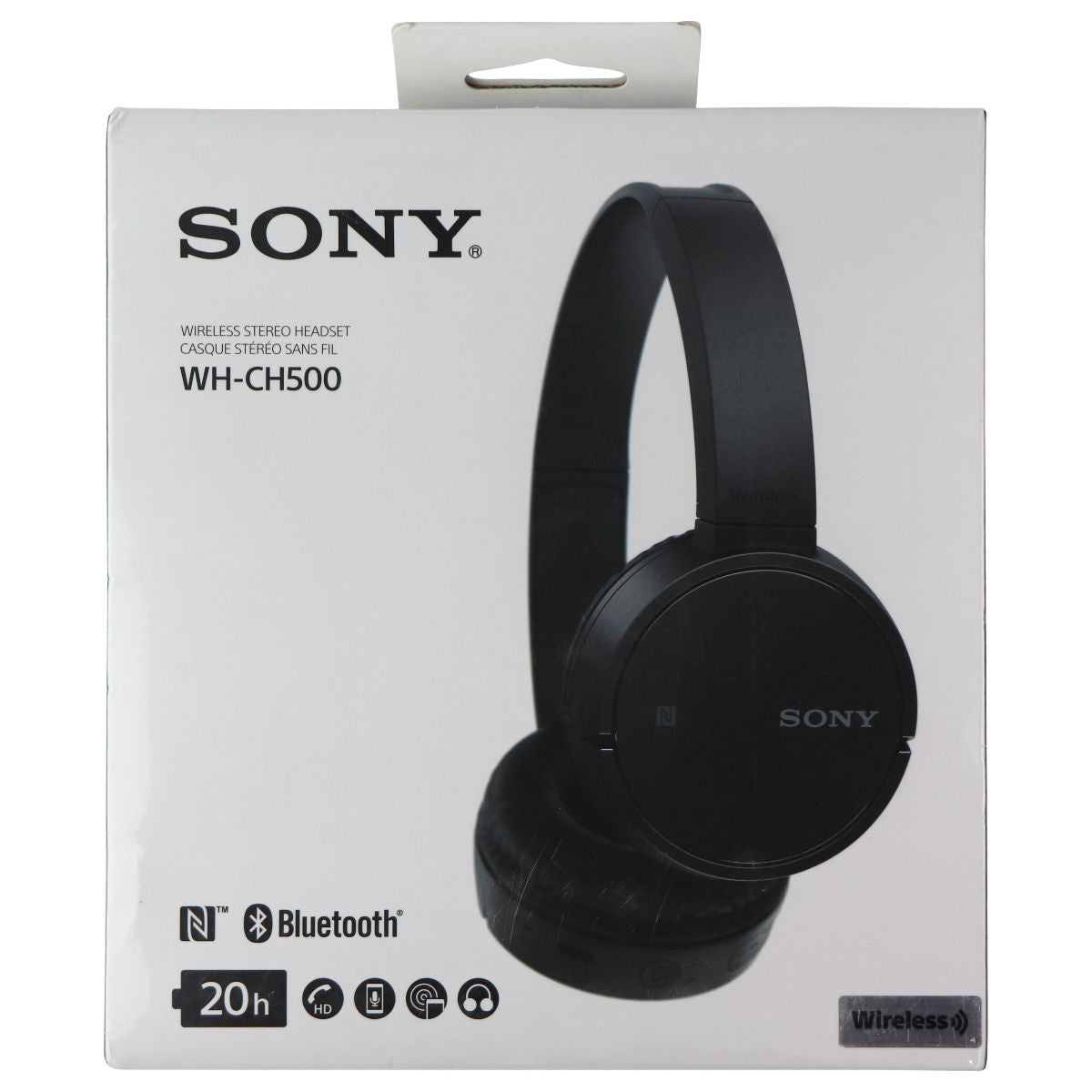 Sony WH-CH500 Wireless On-Ear Headphones, Black (WHCH500/B) Cell Phone - Headsets Sony - Simple Cell Bulk Wholesale Pricing - USA Seller