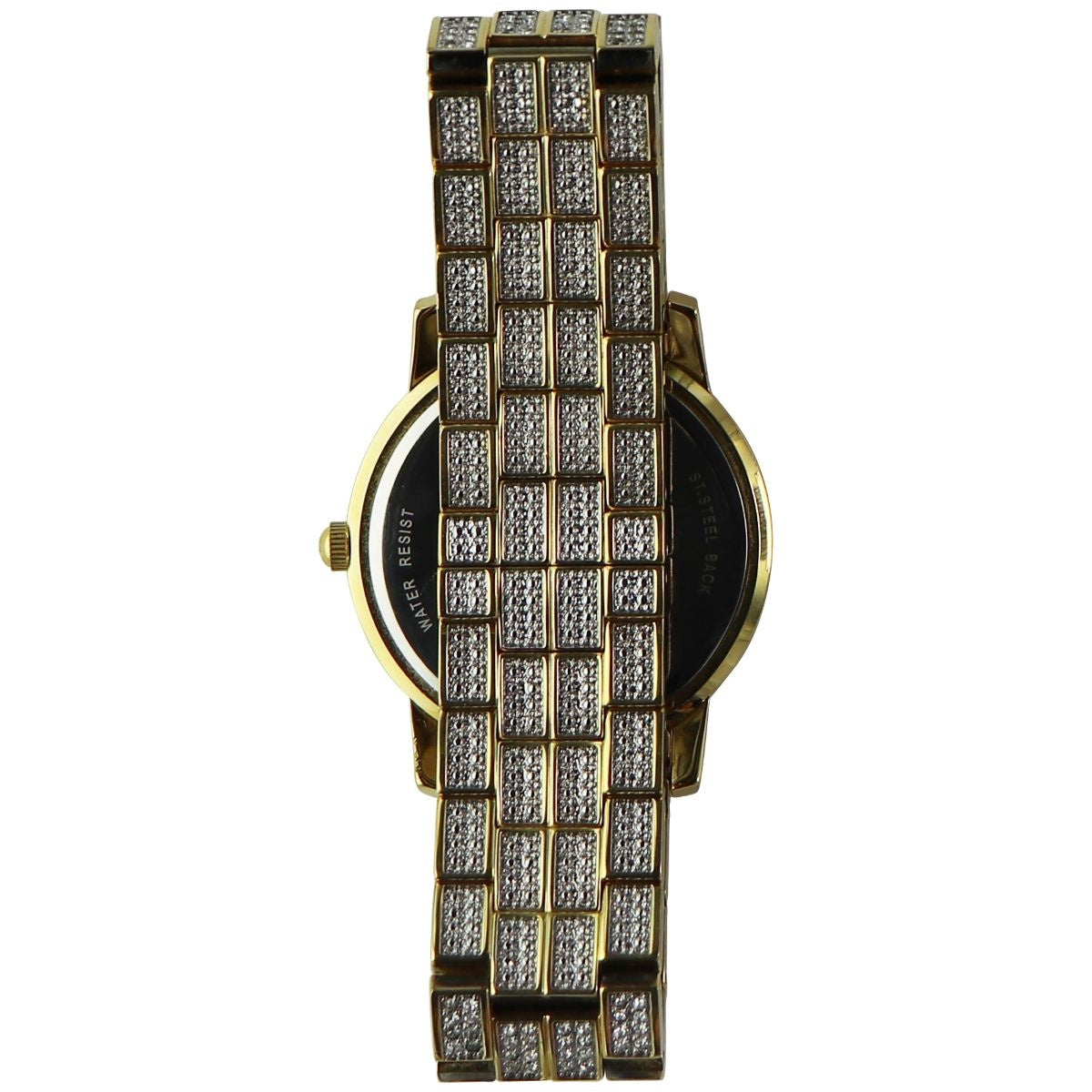 Bulova Stainless Steel Water Resistant Watch - Gold/Crystals (C876880) Watches - Wristwatches Bulova - Simple Cell Bulk Wholesale Pricing - USA Seller
