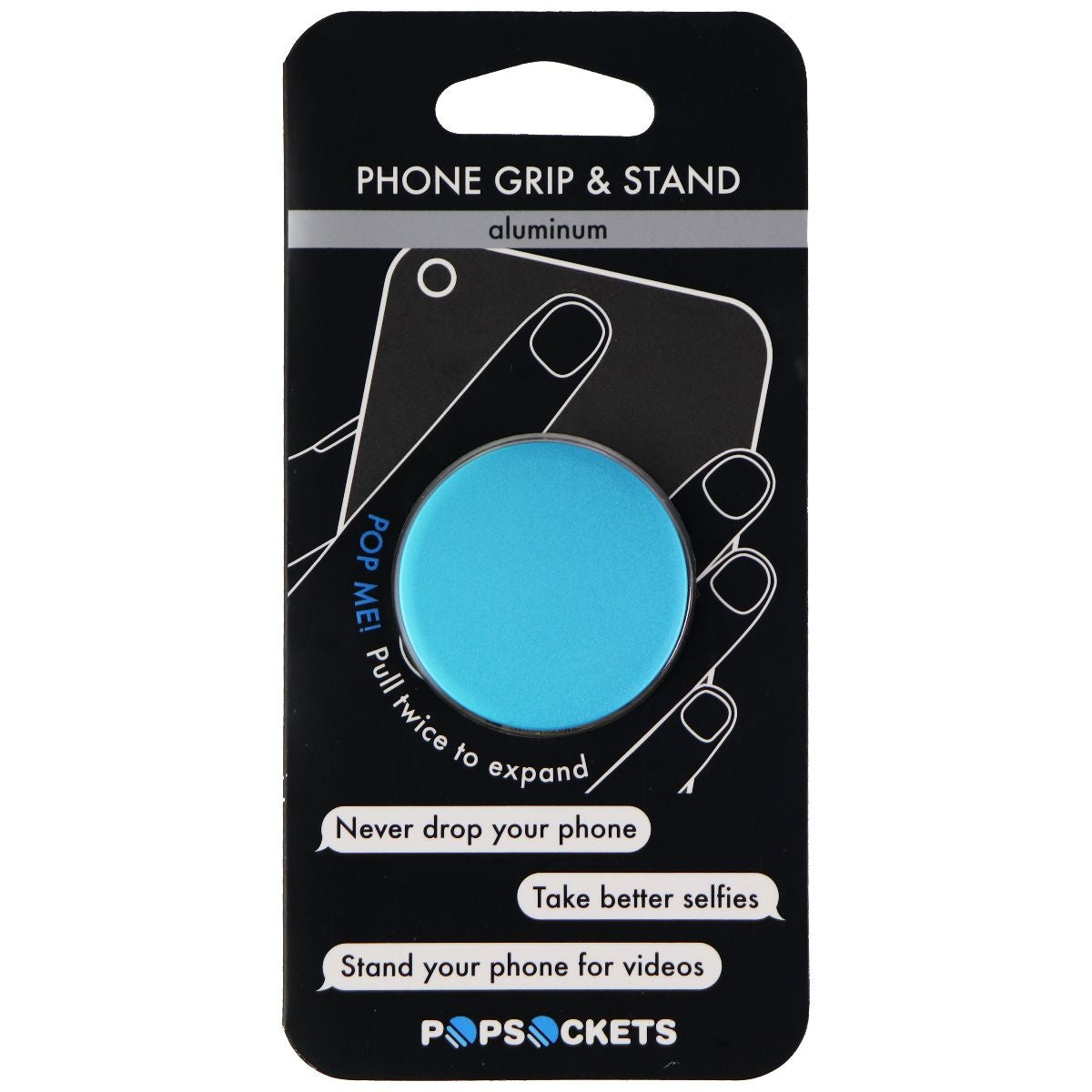 PopSockets Collapsible Grip & Stand for Phones and Tablets - Aluminum Blue Cell Phone - Cases, Covers & Skins PopSockets - Simple Cell Bulk Wholesale Pricing - USA Seller