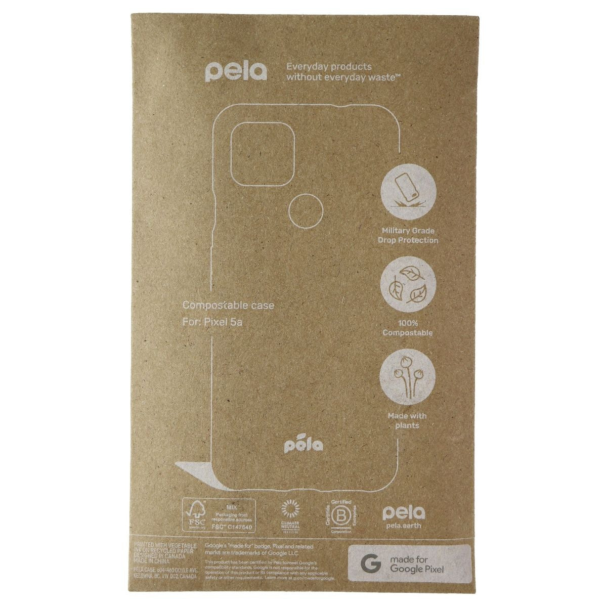 Pela Flexible Case for Google Pixel 5a Smartphones - Green Cell Phone - Cases, Covers & Skins Pela - Simple Cell Bulk Wholesale Pricing - USA Seller