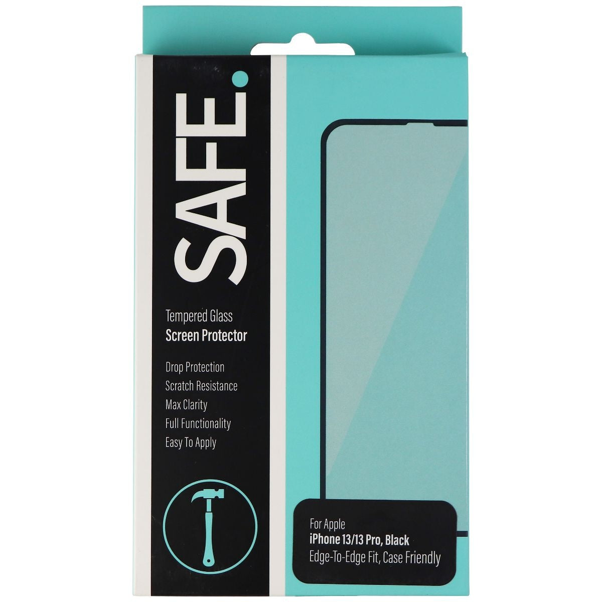 SAFE Tempered Glass Screen Protector for Apple iPhone 13 Pro & iPhone 13 - Black Cell Phone - Screen Protectors SAFE - Simple Cell Bulk Wholesale Pricing - USA Seller