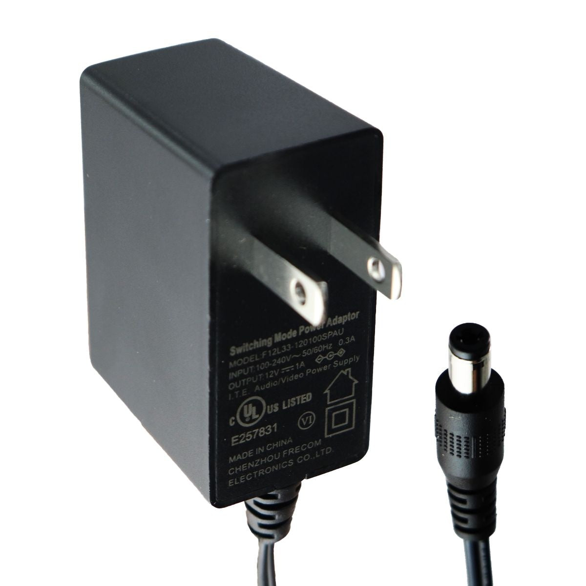 (12V/1A) Switching Mode Power Adapter - Black (F12L33-120100SPAU) Multipurpose Batteries & Power - Multipurpose AC to DC Adapters Chenzhou - Simple Cell Bulk Wholesale Pricing - USA Seller