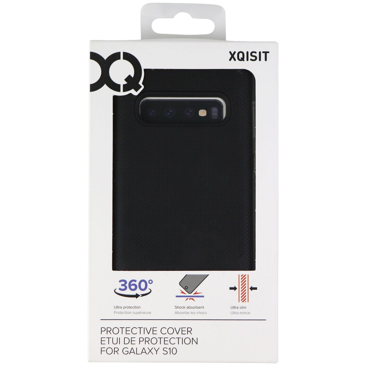 Xqisit Protective Cover for Samsung Galaxy S10 Smartphones - Black Cell Phone - Cases, Covers & Skins Xqisit - Simple Cell Bulk Wholesale Pricing - USA Seller