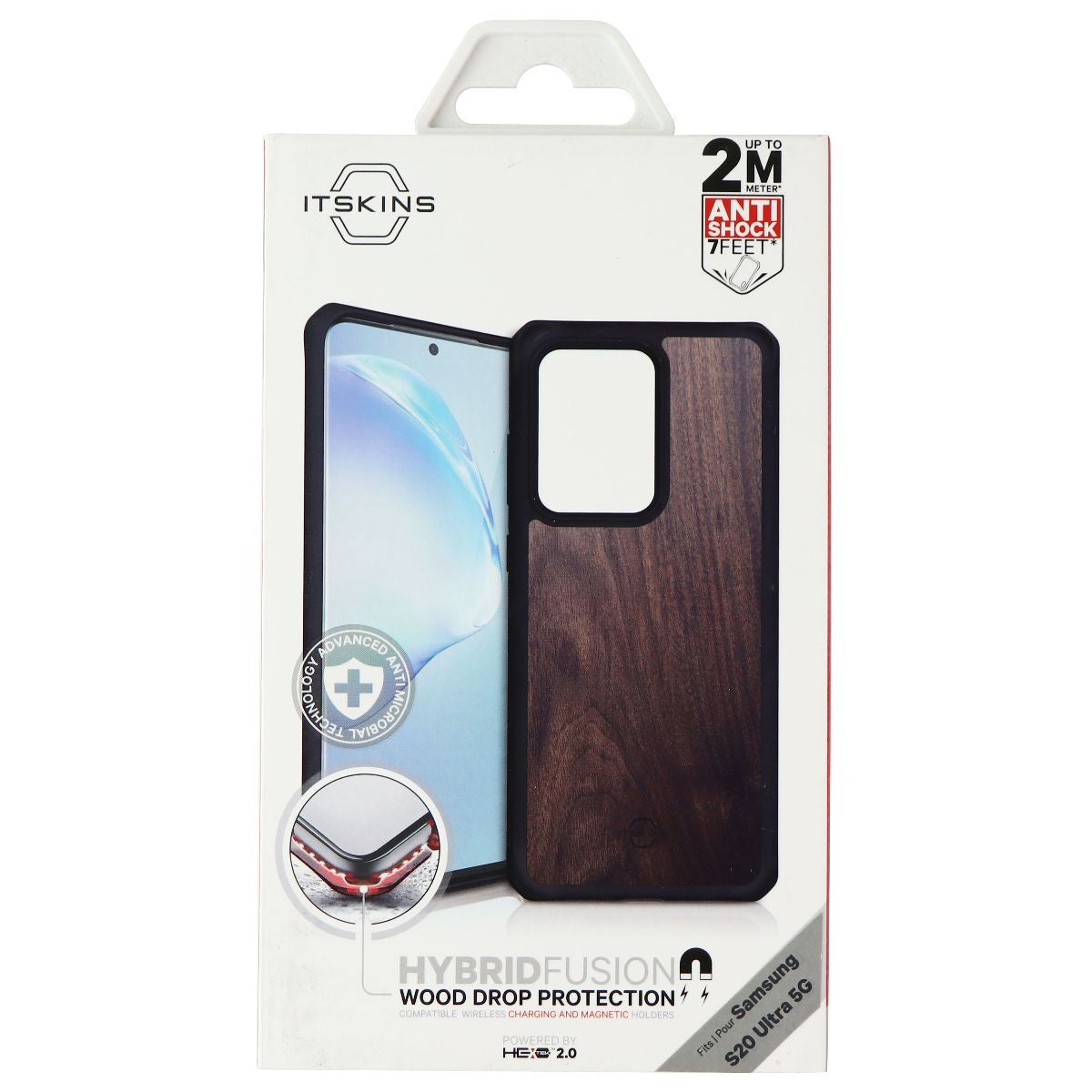 ITSKINS Hybrid Fusion Series Case for Samsung S20 Ultra 5G - Wood/Black Cell Phone - Cases, Covers & Skins ITSKINS - Simple Cell Bulk Wholesale Pricing - USA Seller