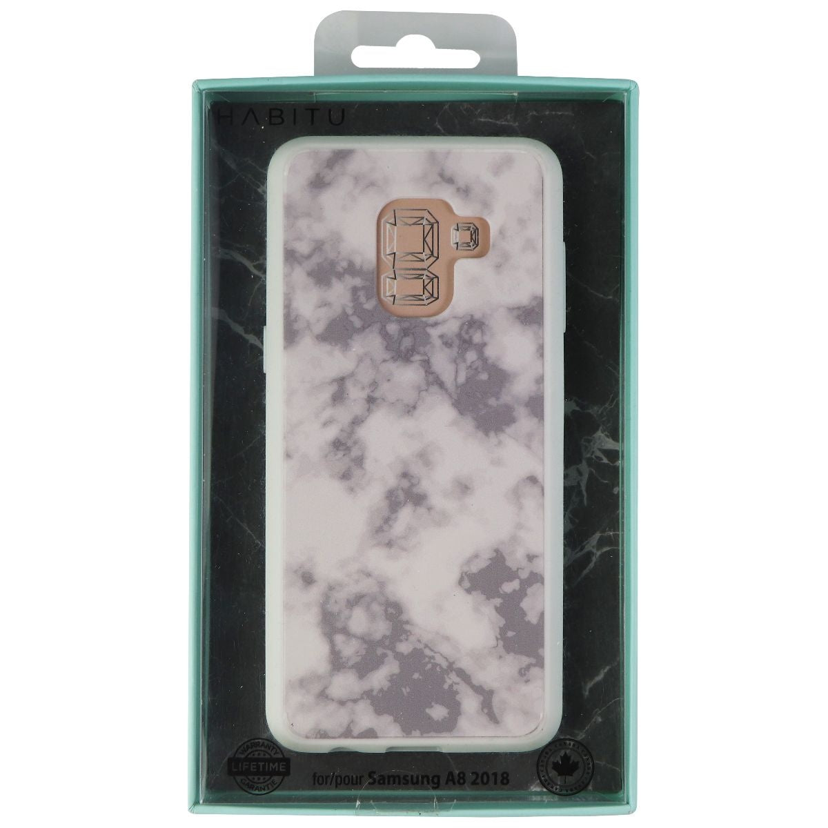 Habitu Slim Shell Case for Samsung Galaxy A8 (2018) - White Marble Cell Phone - Cases, Covers & Skins Habitu - Simple Cell Bulk Wholesale Pricing - USA Seller