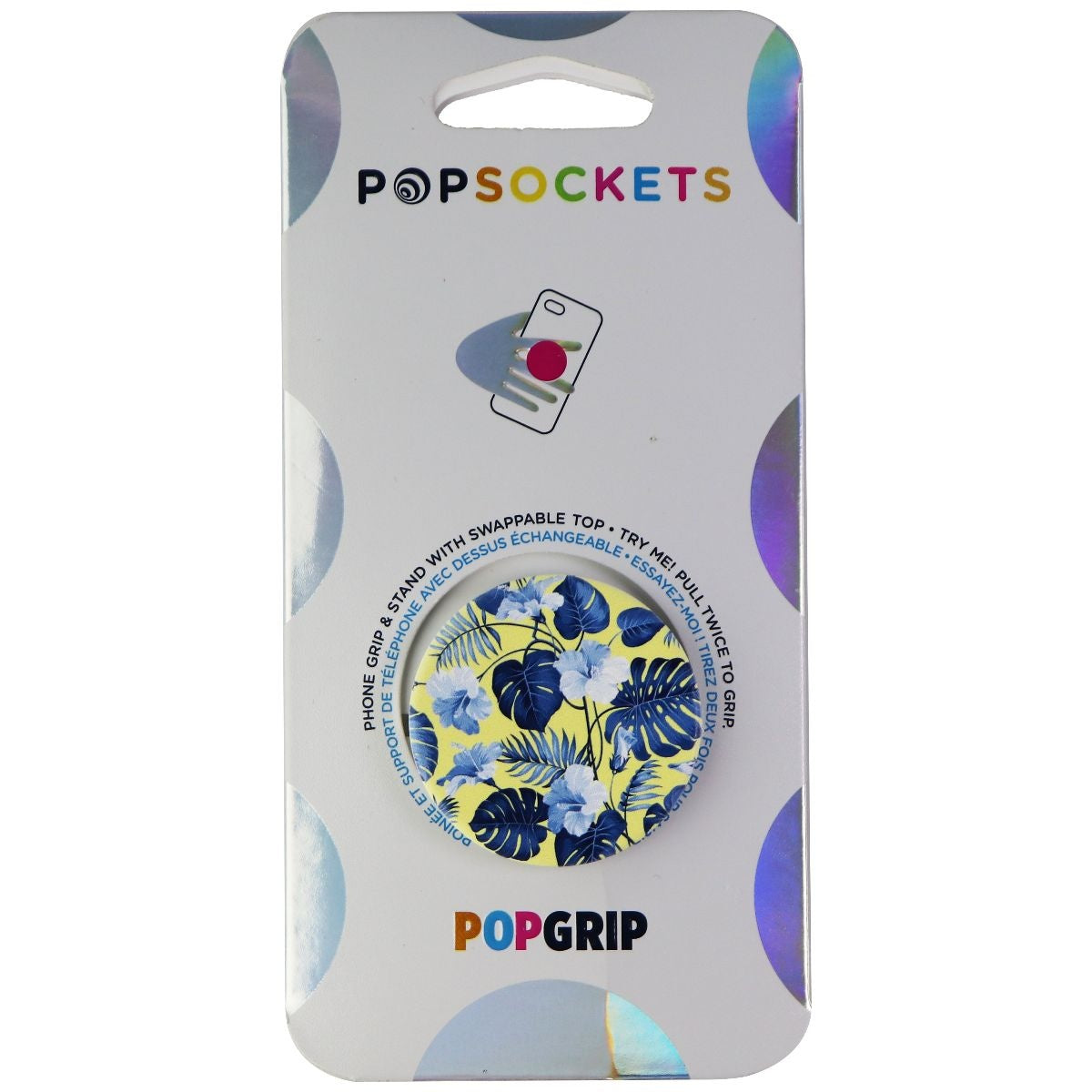 PopSockets: PopGrip Swappable Top for Phones & Tablets - Tangy Tropical Cell Phone - Mounts & Holders PopSockets - Simple Cell Bulk Wholesale Pricing - USA Seller