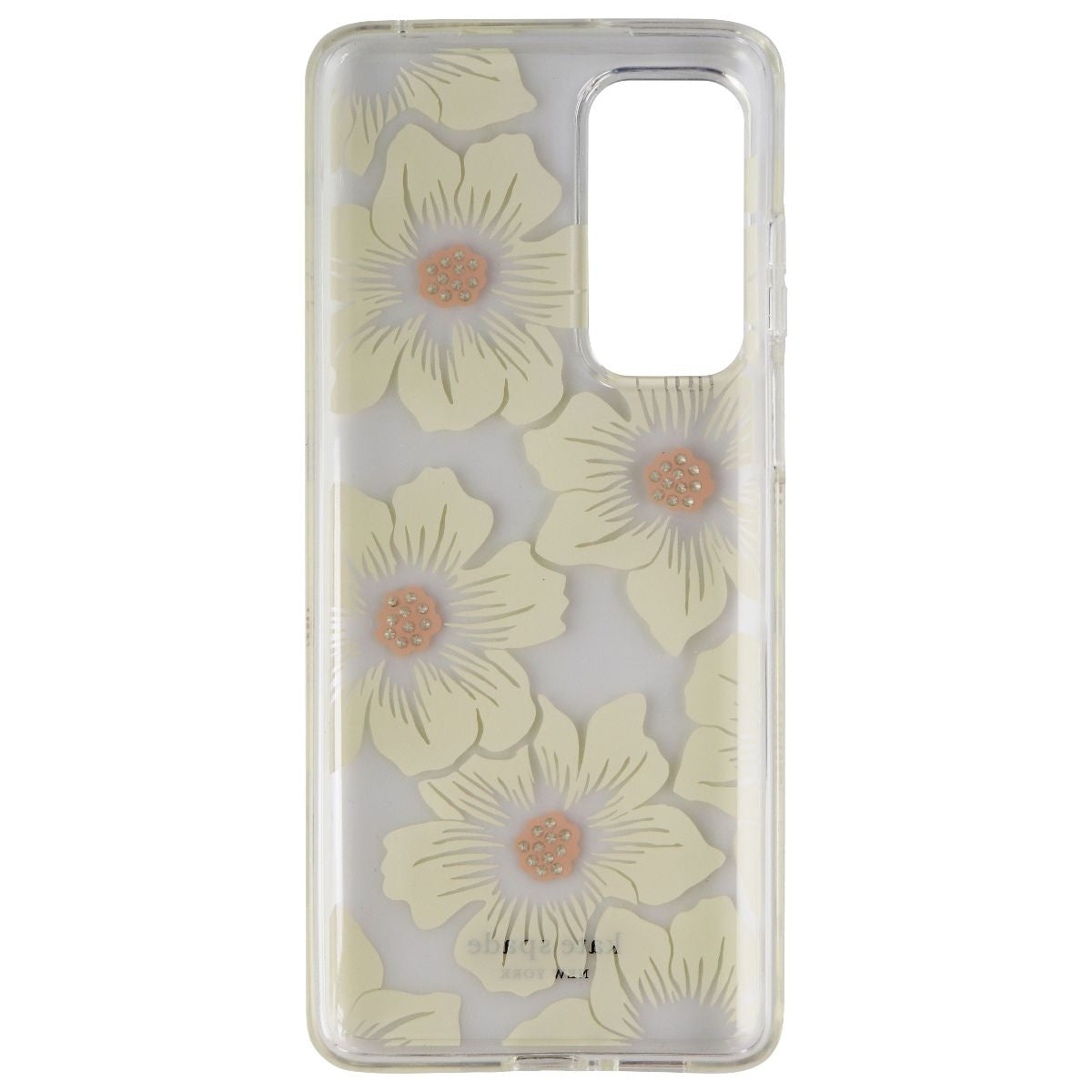 Kate Spade Case for Motorola Edge 5G UW (2021) - Hollyhock Floral Clear/Cream Cell Phone - Cases, Covers & Skins Kate Spade - Simple Cell Bulk Wholesale Pricing - USA Seller
