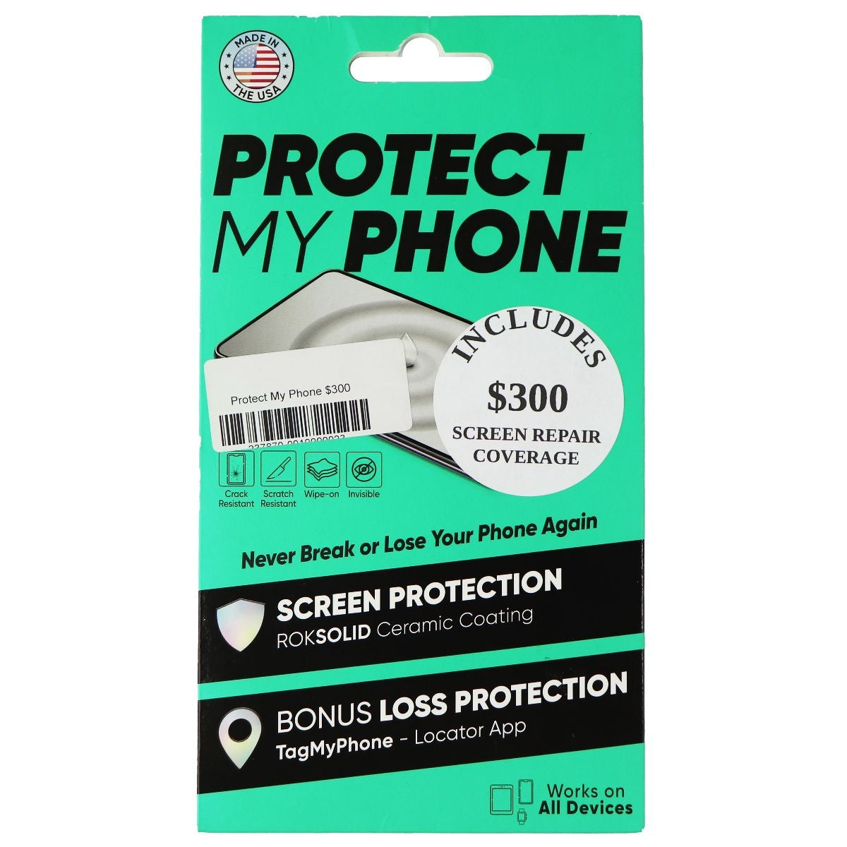 PMP Protect My Phone RokSolid Ceramic Glass Screen Protector - Universal Cell Phone - Screen Protectors Protect My Phone - Simple Cell Bulk Wholesale Pricing - USA Seller