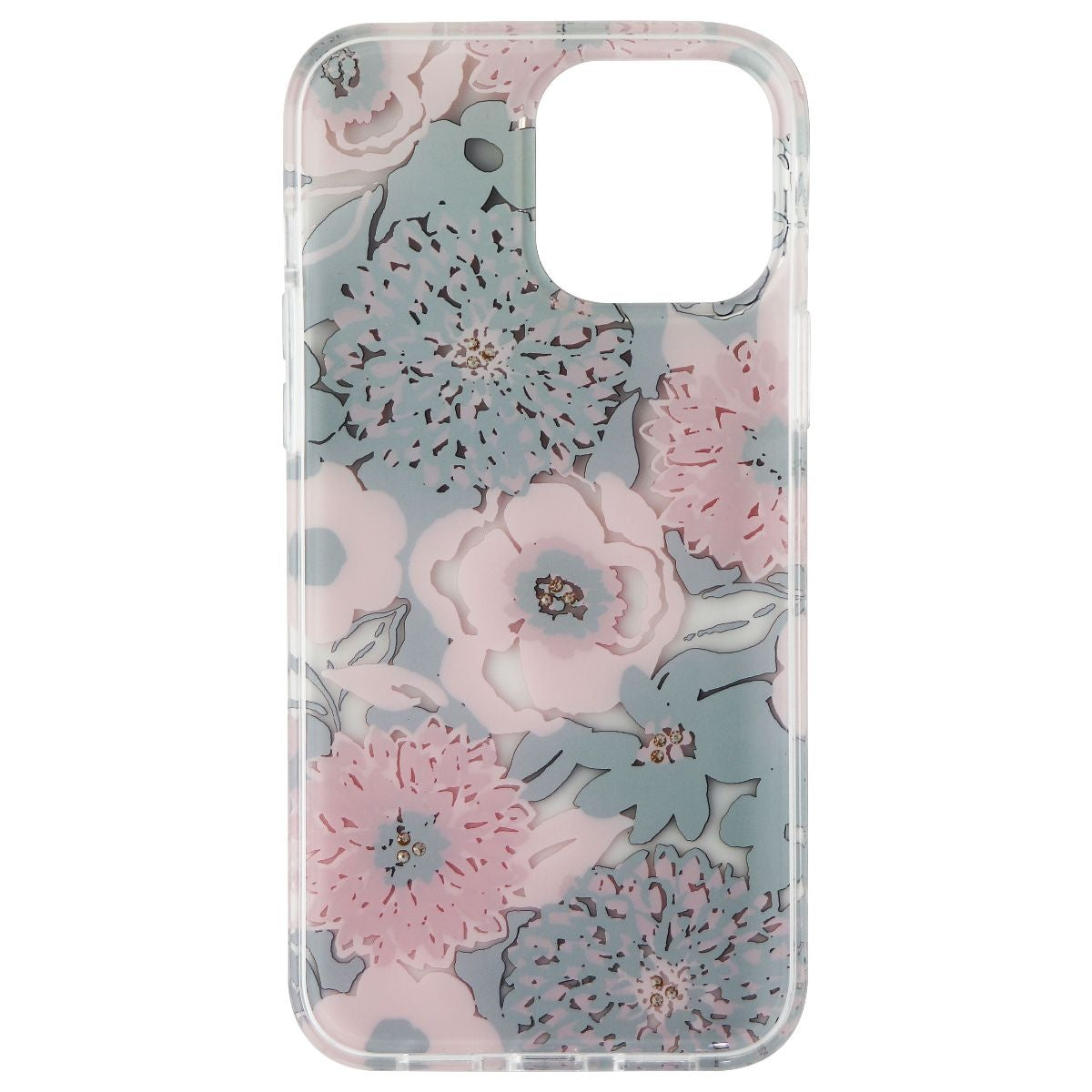 Kate Spade Flexible Case for iPhone 13 Pro Max - Jeweled Dahlia Floral Pink Cell Phone - Cases, Covers & Skins Kate Spade - Simple Cell Bulk Wholesale Pricing - USA Seller