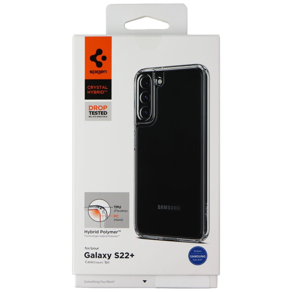 Spigen Crystal Hybrid Series Case for Samsung Galaxy (S22+) - Clear Cell Phone - Cases, Covers & Skins Spigen - Simple Cell Bulk Wholesale Pricing - USA Seller