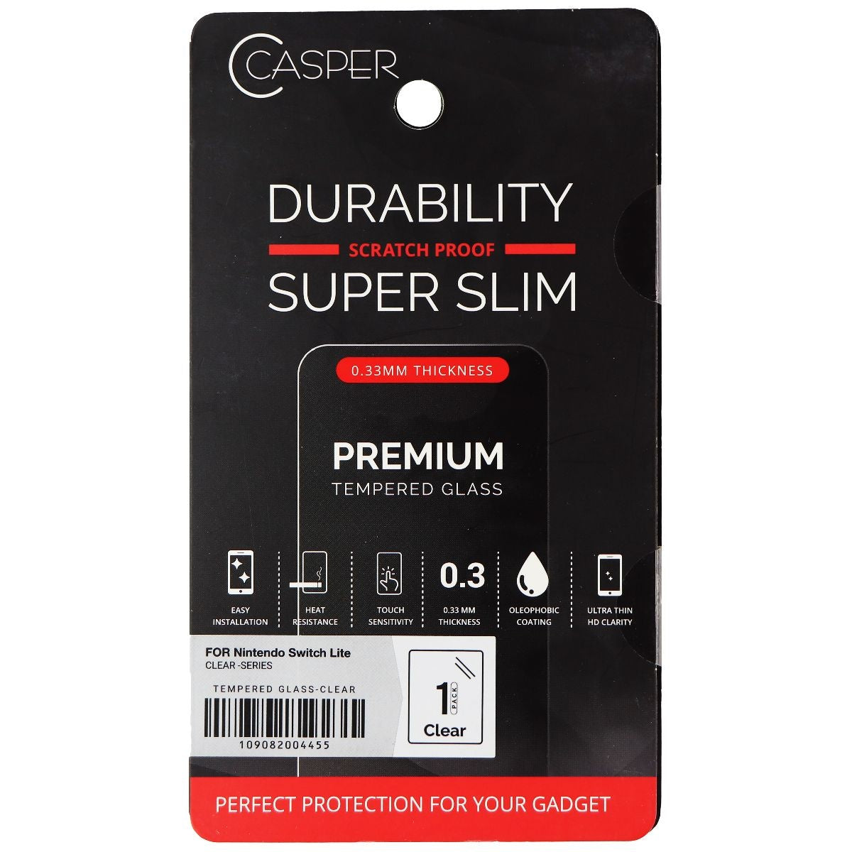 Casper Premium Tempered Glass Clear Nintendo Switch Lite Cell Phone - Screen Protectors Casper - Simple Cell Bulk Wholesale Pricing - USA Seller
