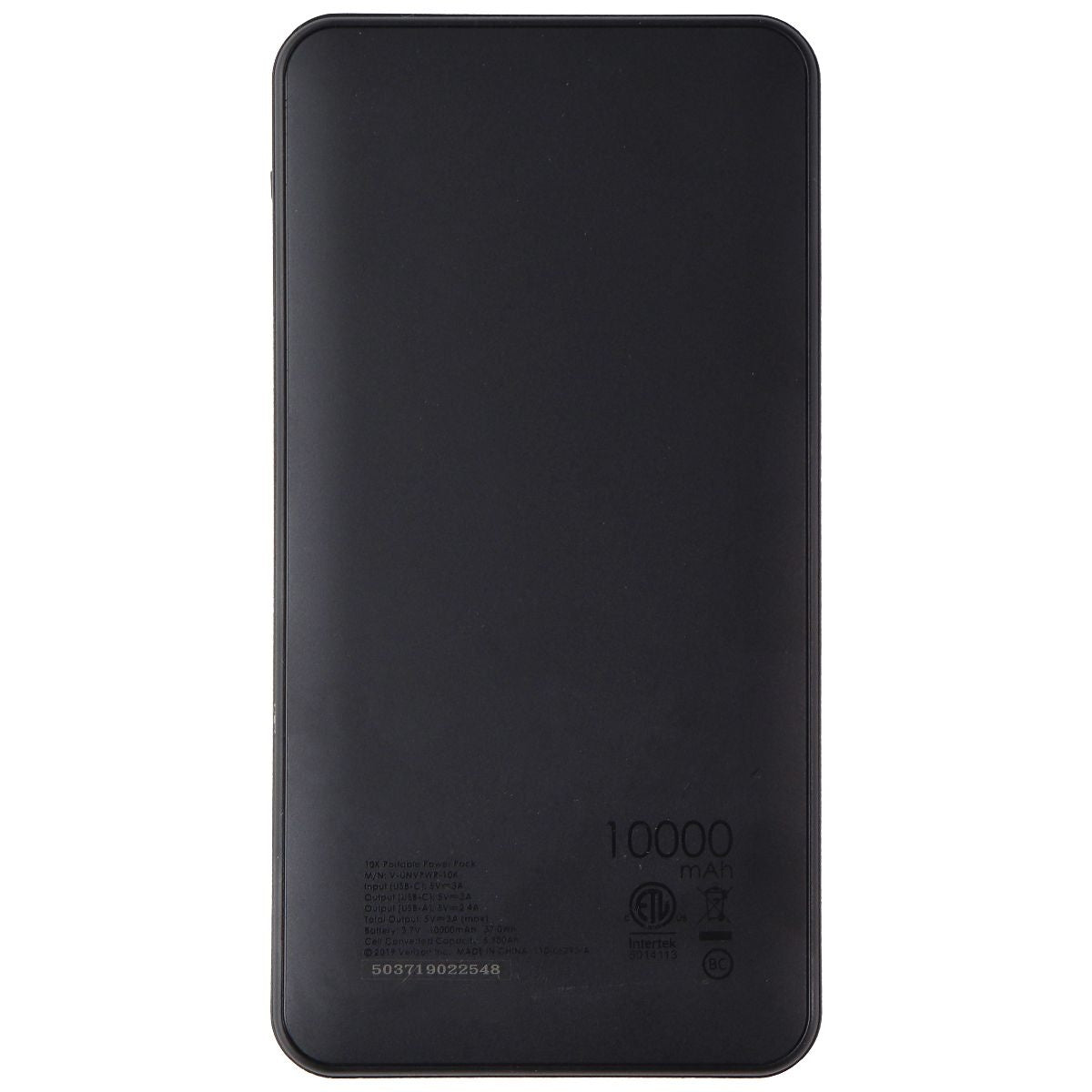 Verizon 10000mAh Portable Power Pack USB & USB-C Charger - Black (V-UNVPWR-10K) Cell Phone - Chargers & Cradles Verizon - Simple Cell Bulk Wholesale Pricing - USA Seller