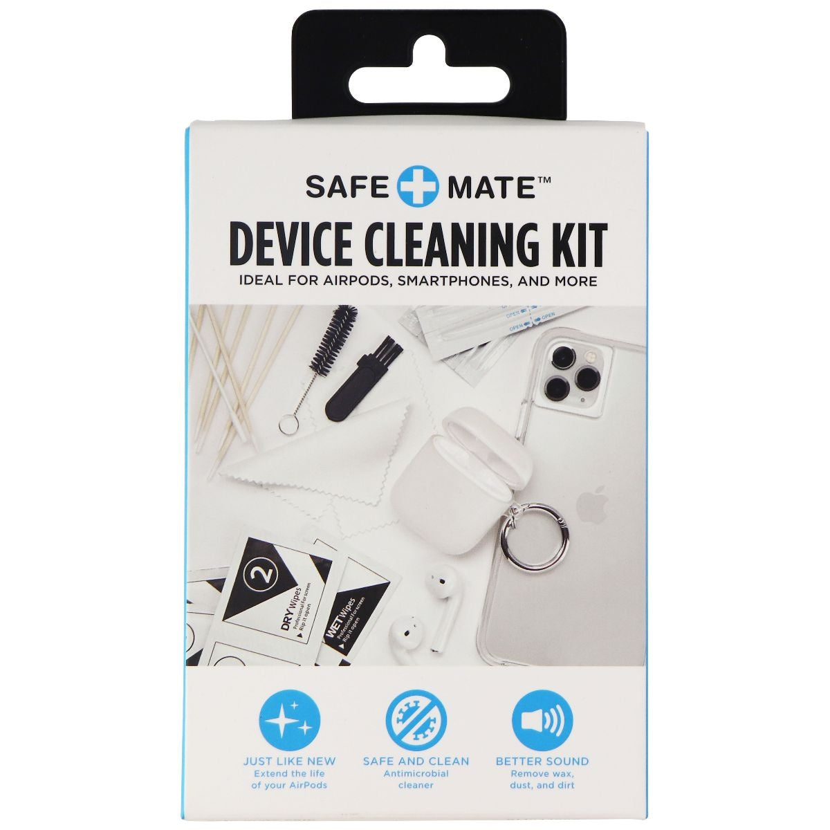 SafeMate Device Cleaning Kit for Apple AirPods, Smartphones & More (SM044566) Cell Phone - Other Accessories SafeMate - Simple Cell Bulk Wholesale Pricing - USA Seller